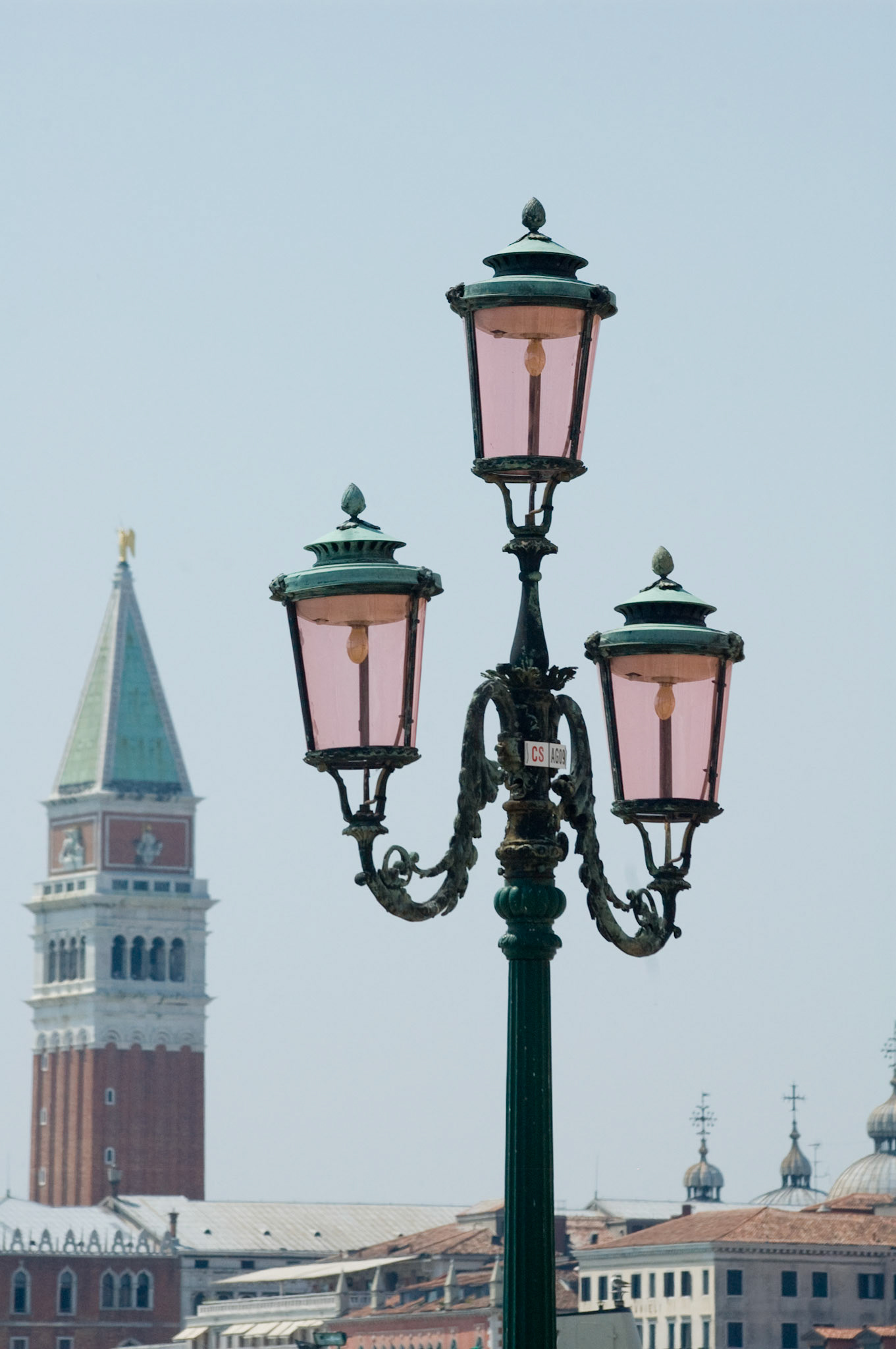 Lampost and Campanile, Venice, May 2007