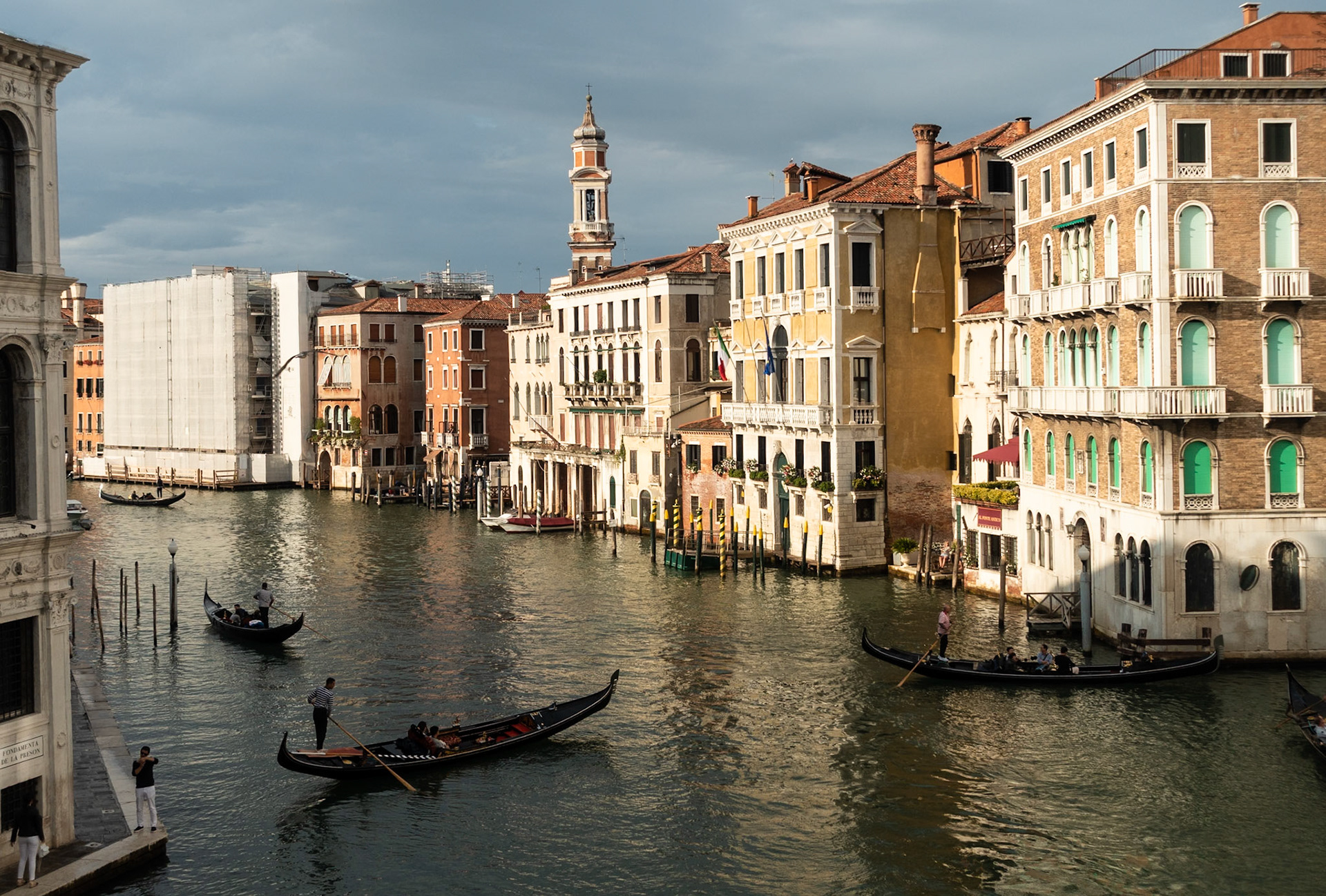 Gondolas on the Grand Canal, Venice, 2019