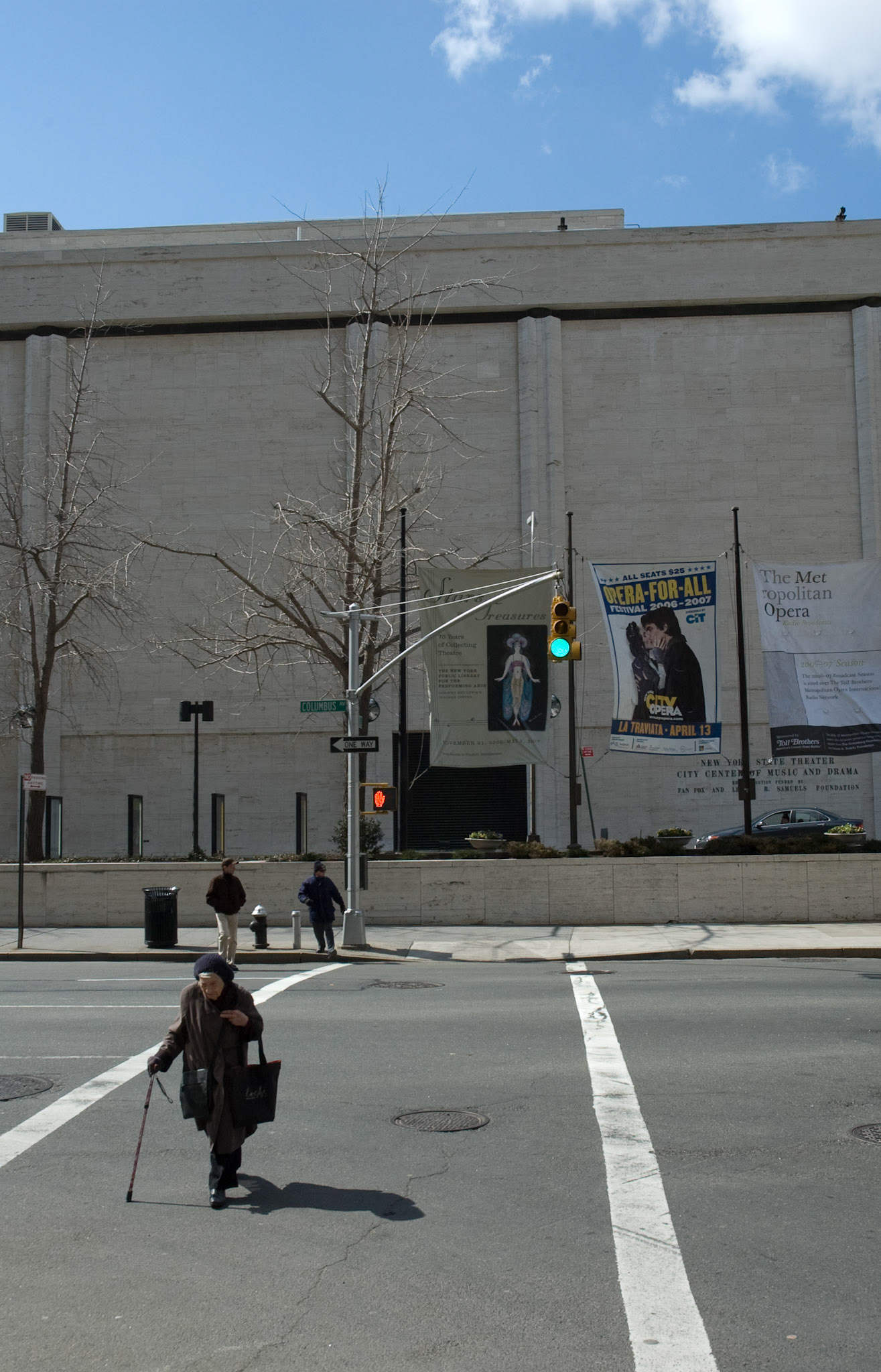 Crossing by Lincoln Center, New York, April 2007