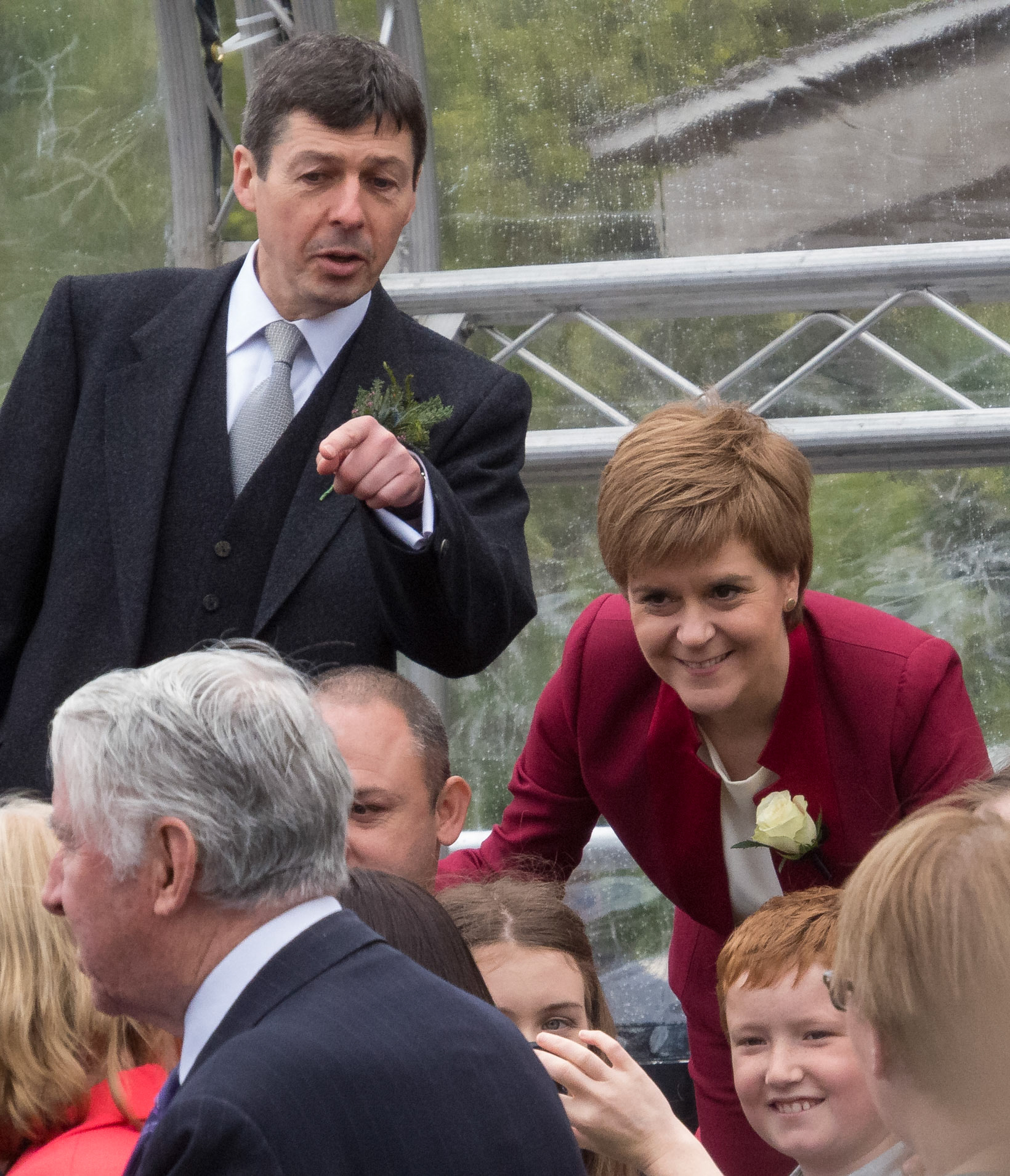 Ken Macintosh, Presidng Officer, and Nicola Sturgeon, First Minister, at the Celebrations for the Opening of the Fifth Session of the Scottish Parliament, Edinburgh, 2016
