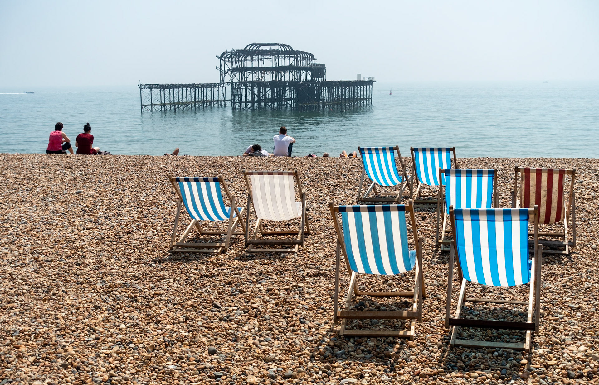 Deckchairs on Brighton Beach, 2018