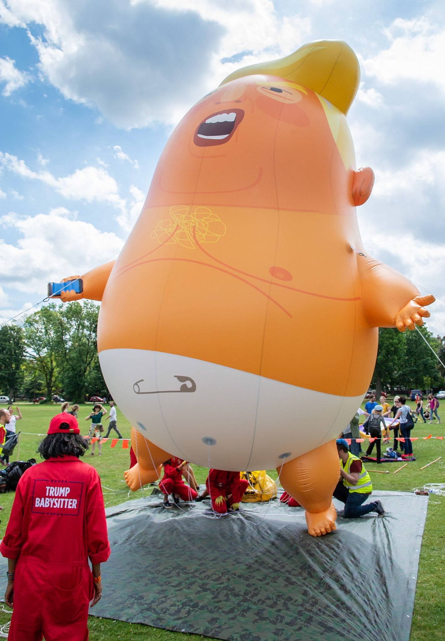 Trump Baby Blimp at the Protest March and Rally Against President Donald Trump, Edinburgh, 2018