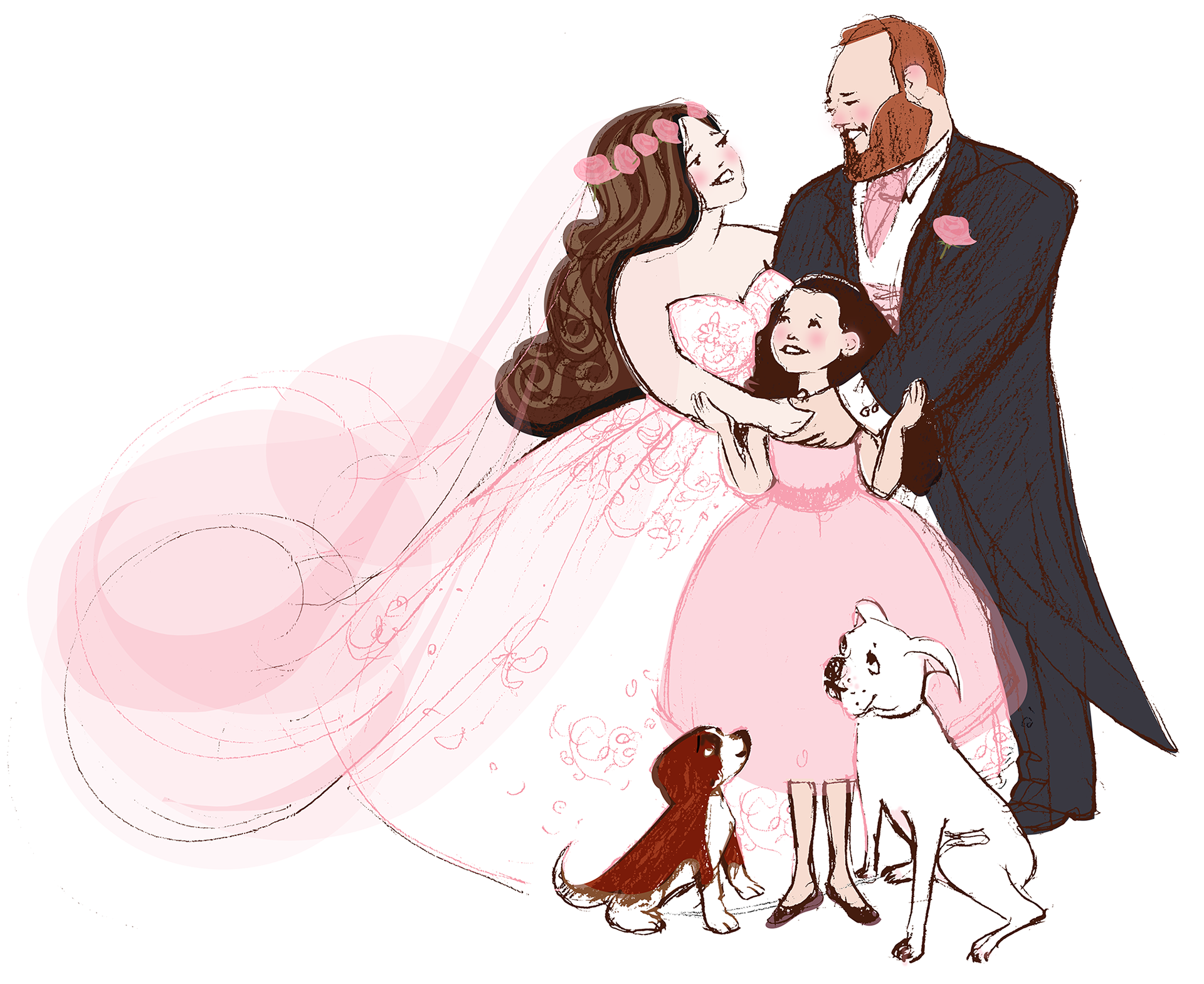 The Denstedt Wedding Illustration
