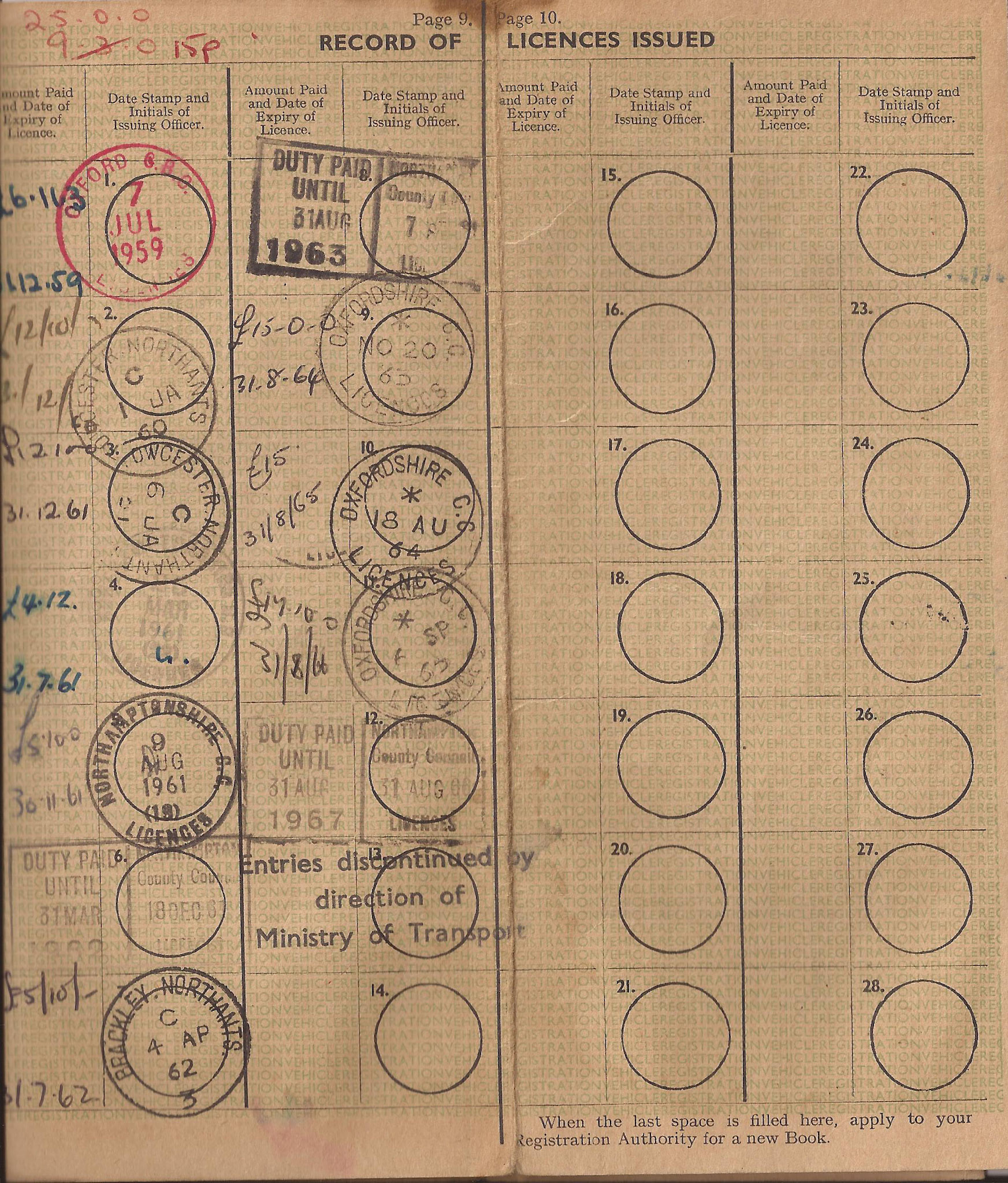 Percys log book