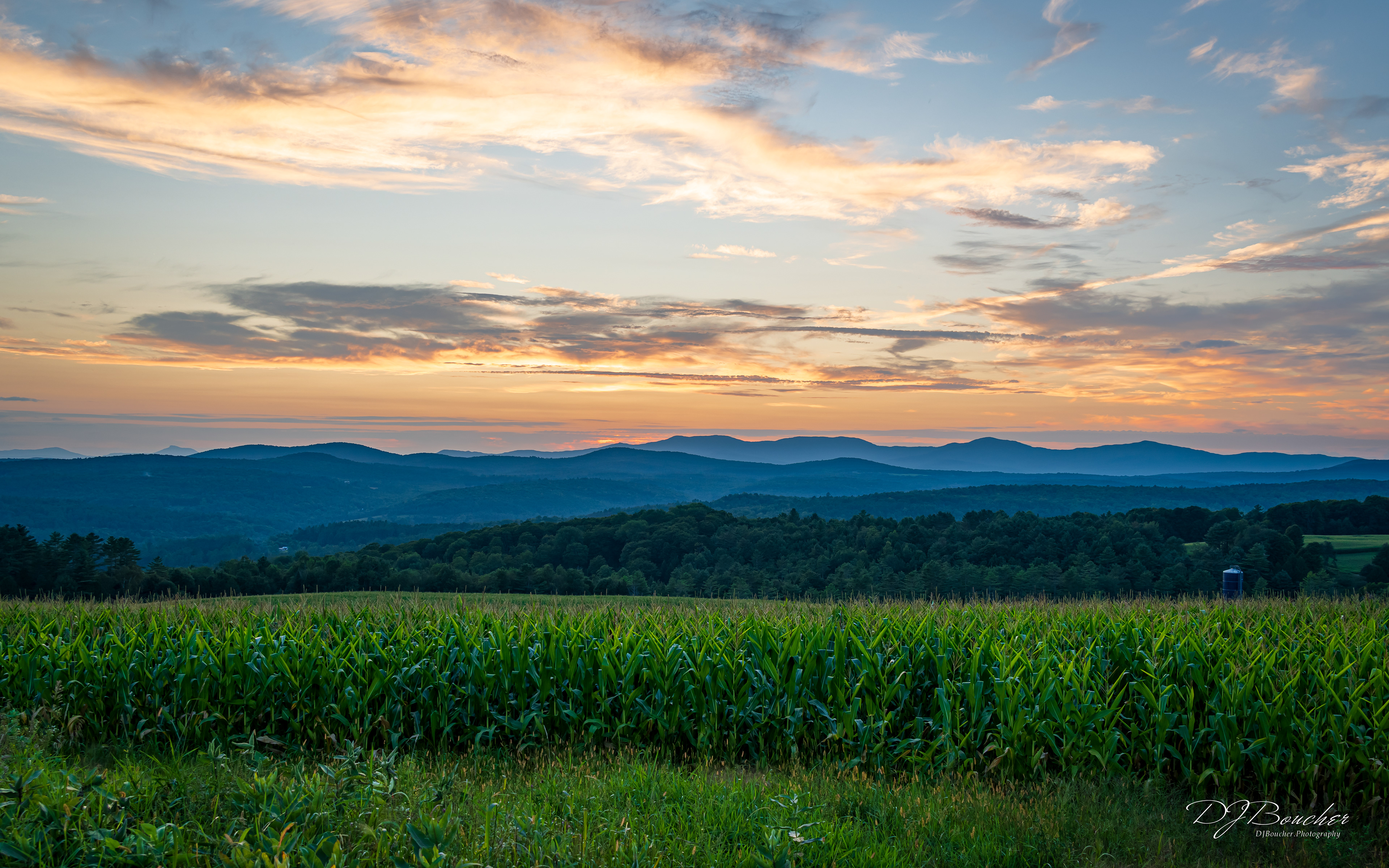 Sunset Over East Calais Vermont