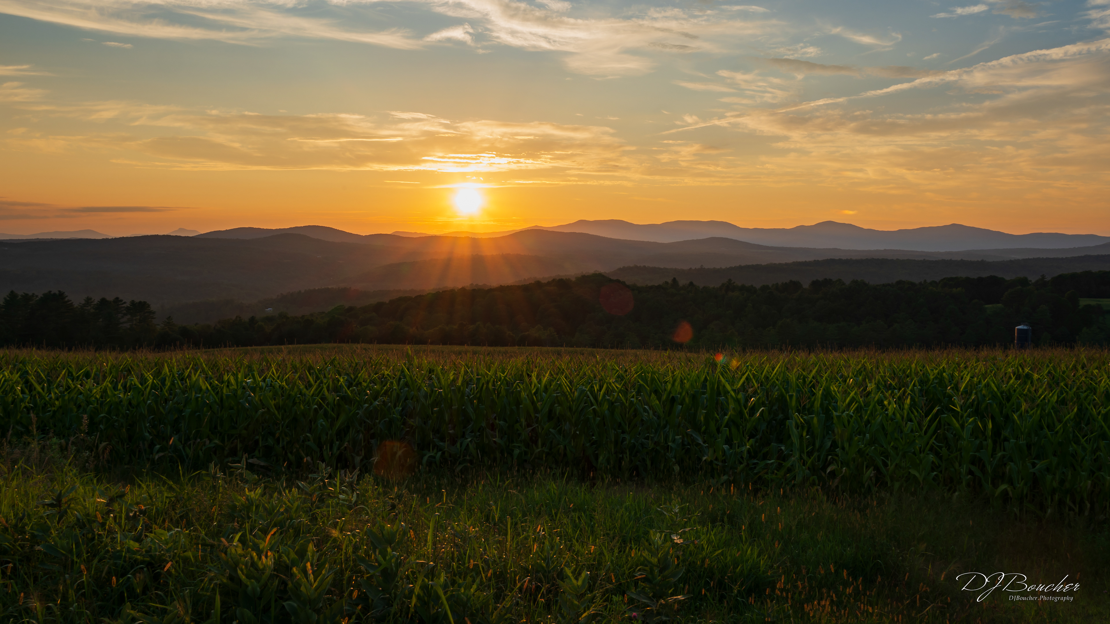 Sunset Over East Calais Vermont