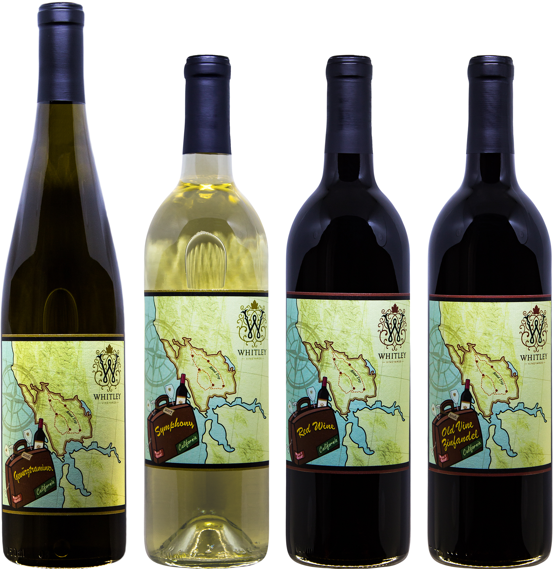 California wine labels concept created by me and processed in California