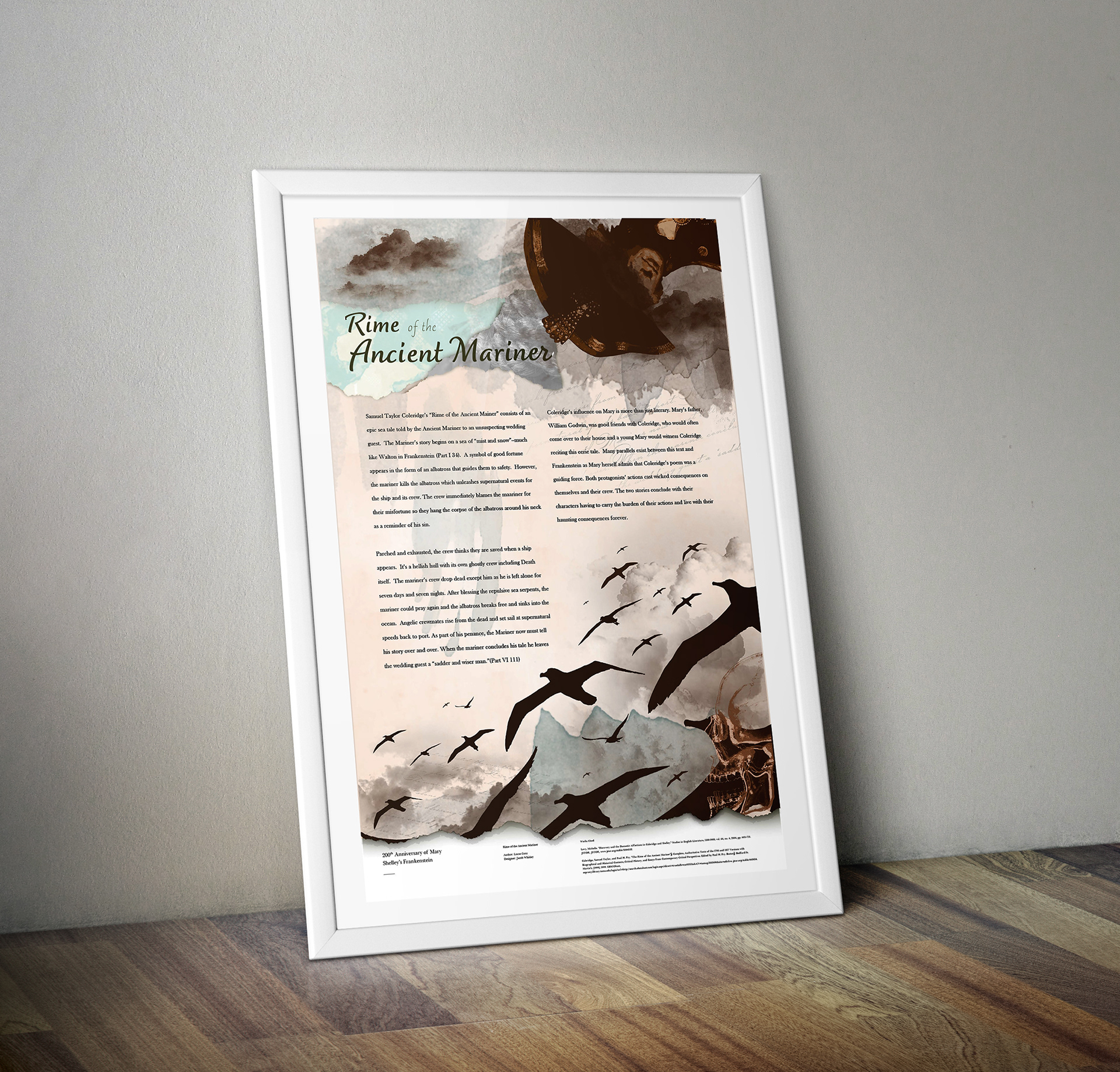 Poster designed for short essay on the Rime of the Ancient Mariner