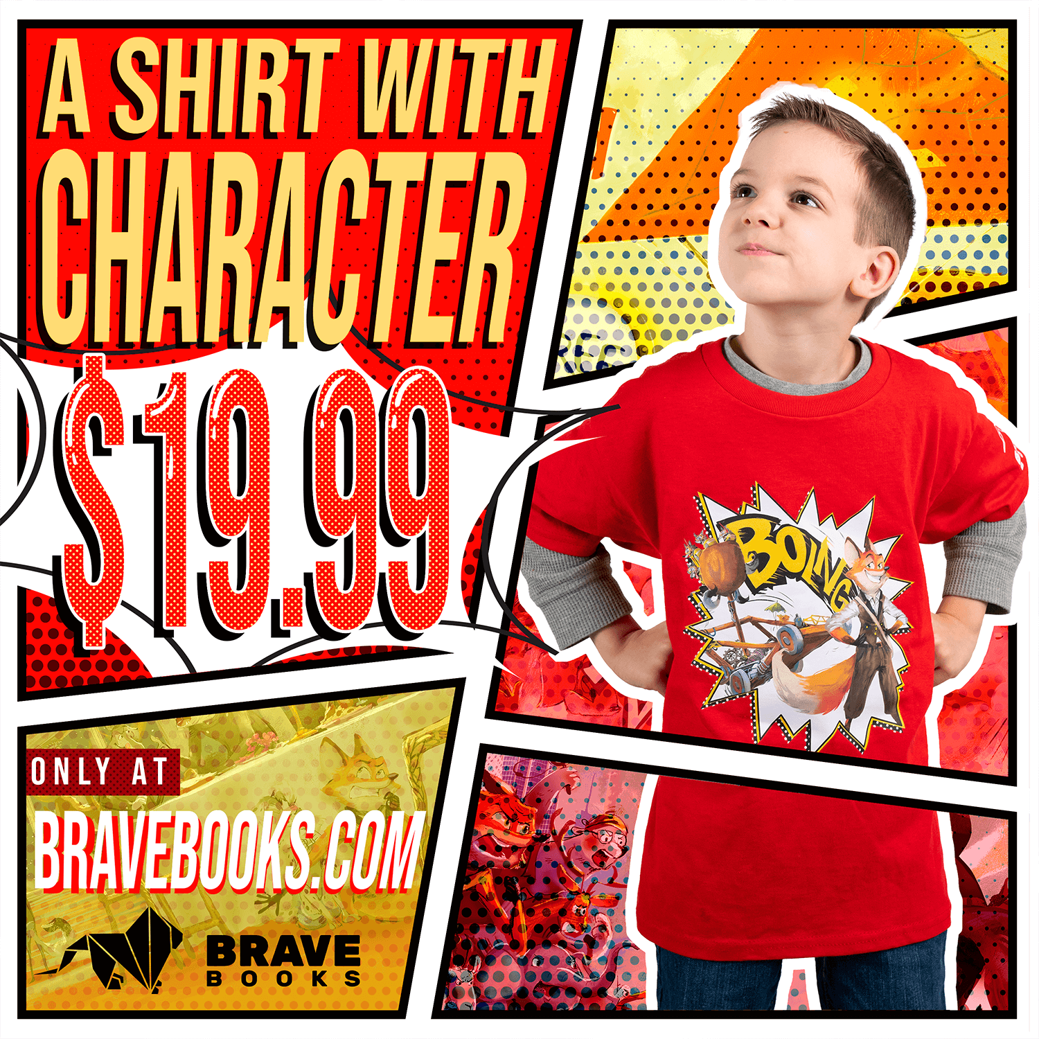 Comic Shirt Advertisement Post