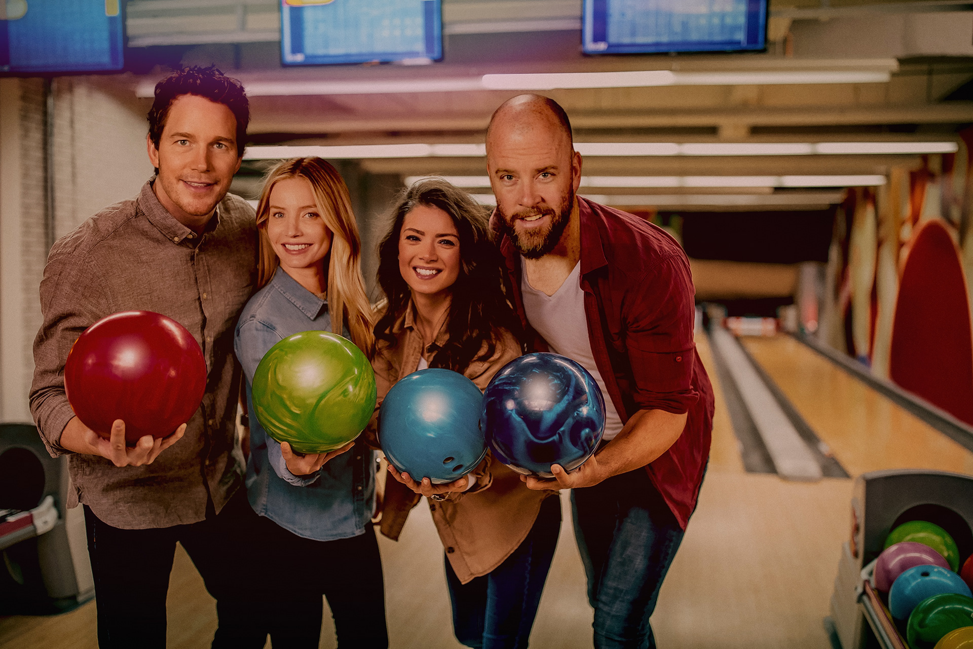 Head replacement on a stock image - each person photographed separately.