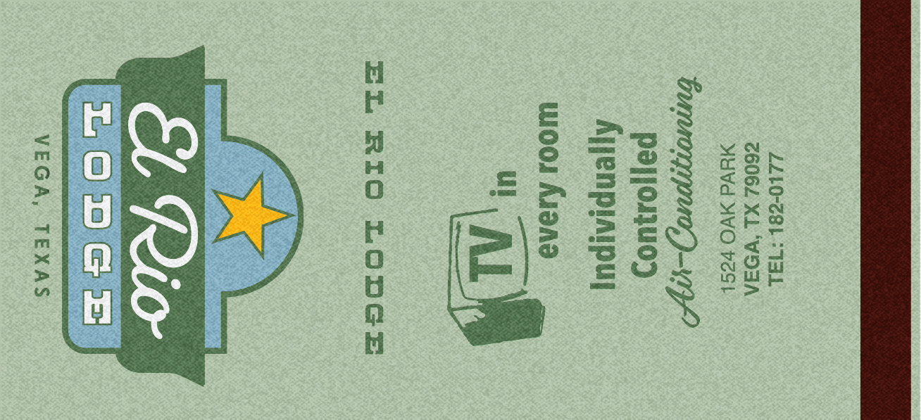 Hero Motel Logo and Matchbook