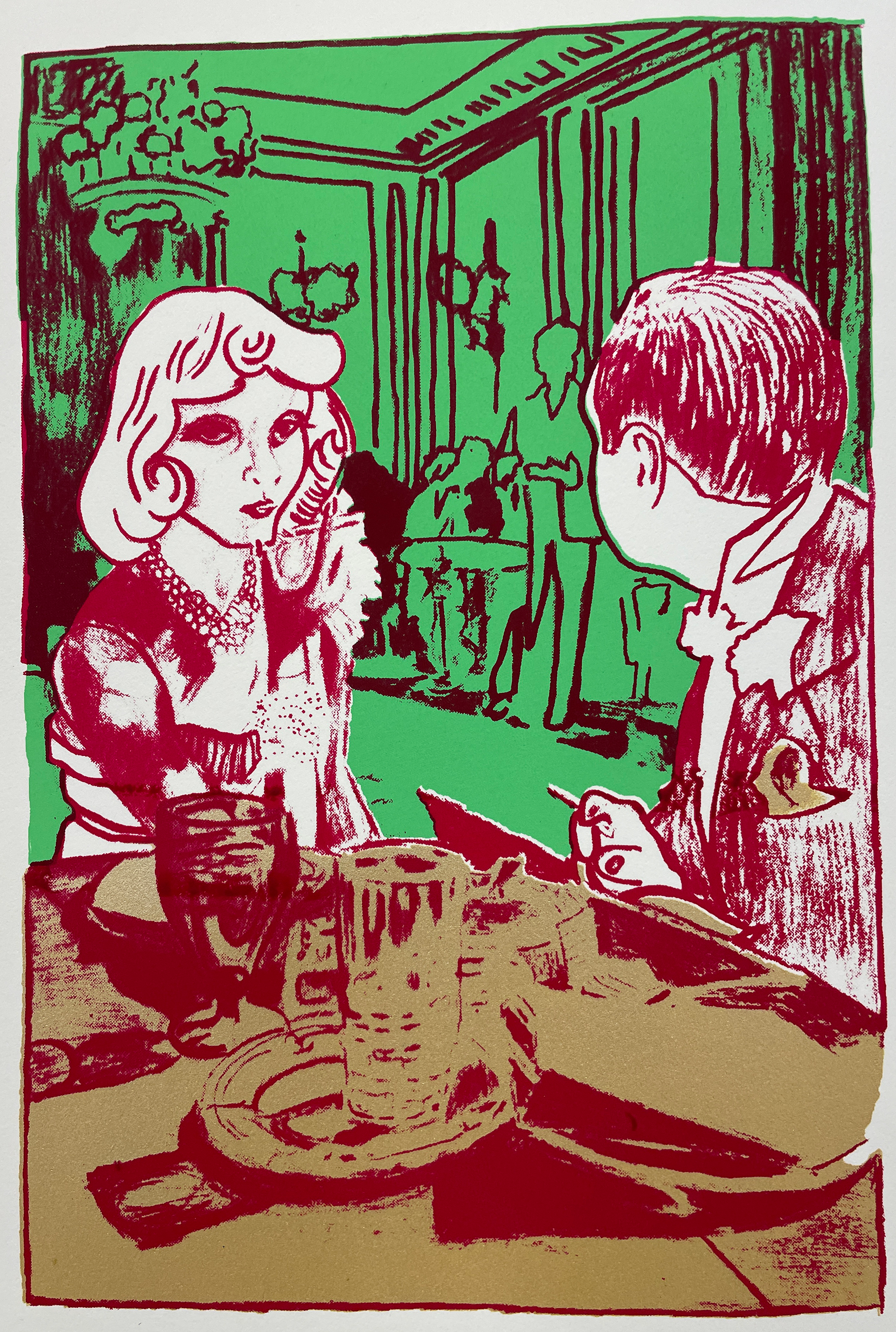 Cyn and Les Out on the Town Screen Print