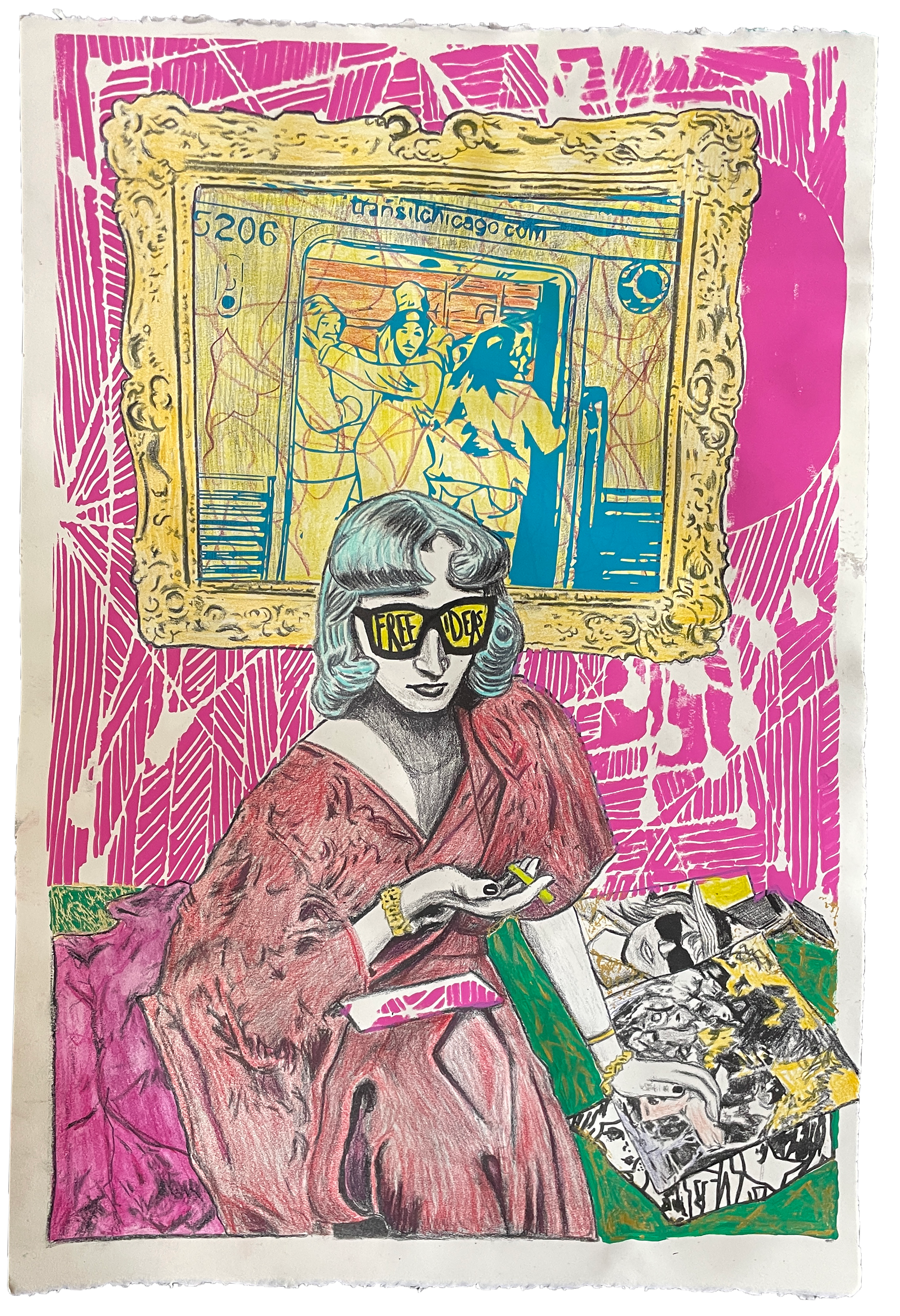 Free Ideas 1 - Lithograph, Screenprint and Watercolor