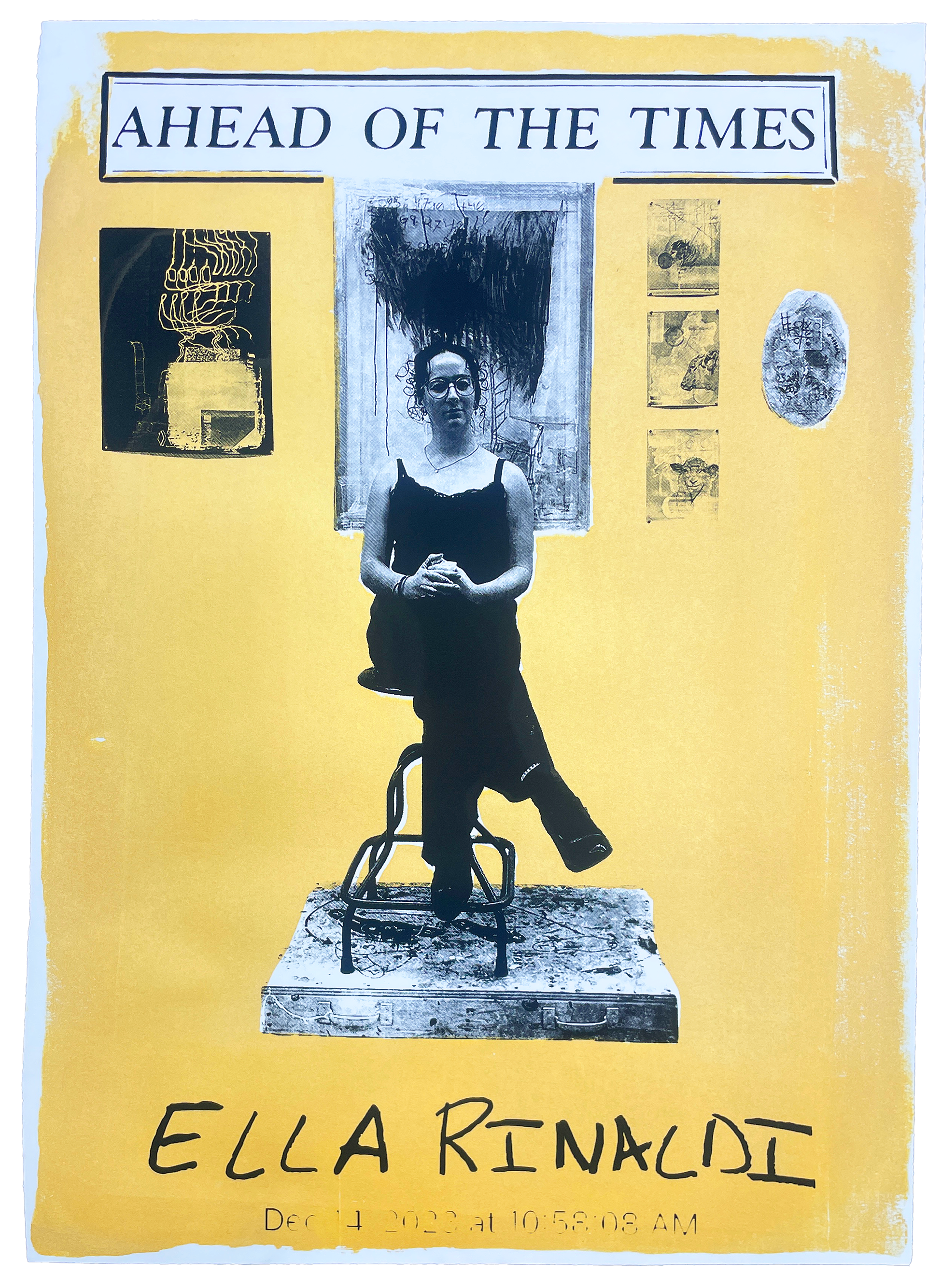 Ella, Ahead of the Times, Screenprint on paper, 2024