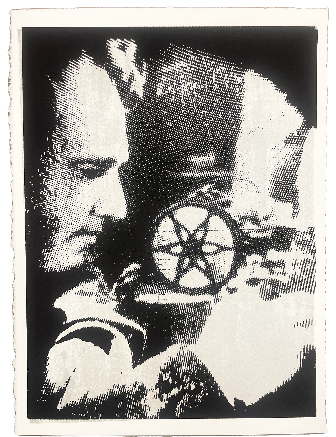 Spencer Tracy as Thomas Edison from the Hollywood Album Through a Photo Loupe , screeprint on paper 2023