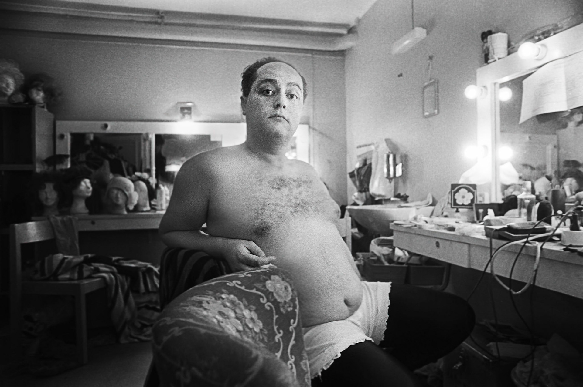 Backstage before the show begins