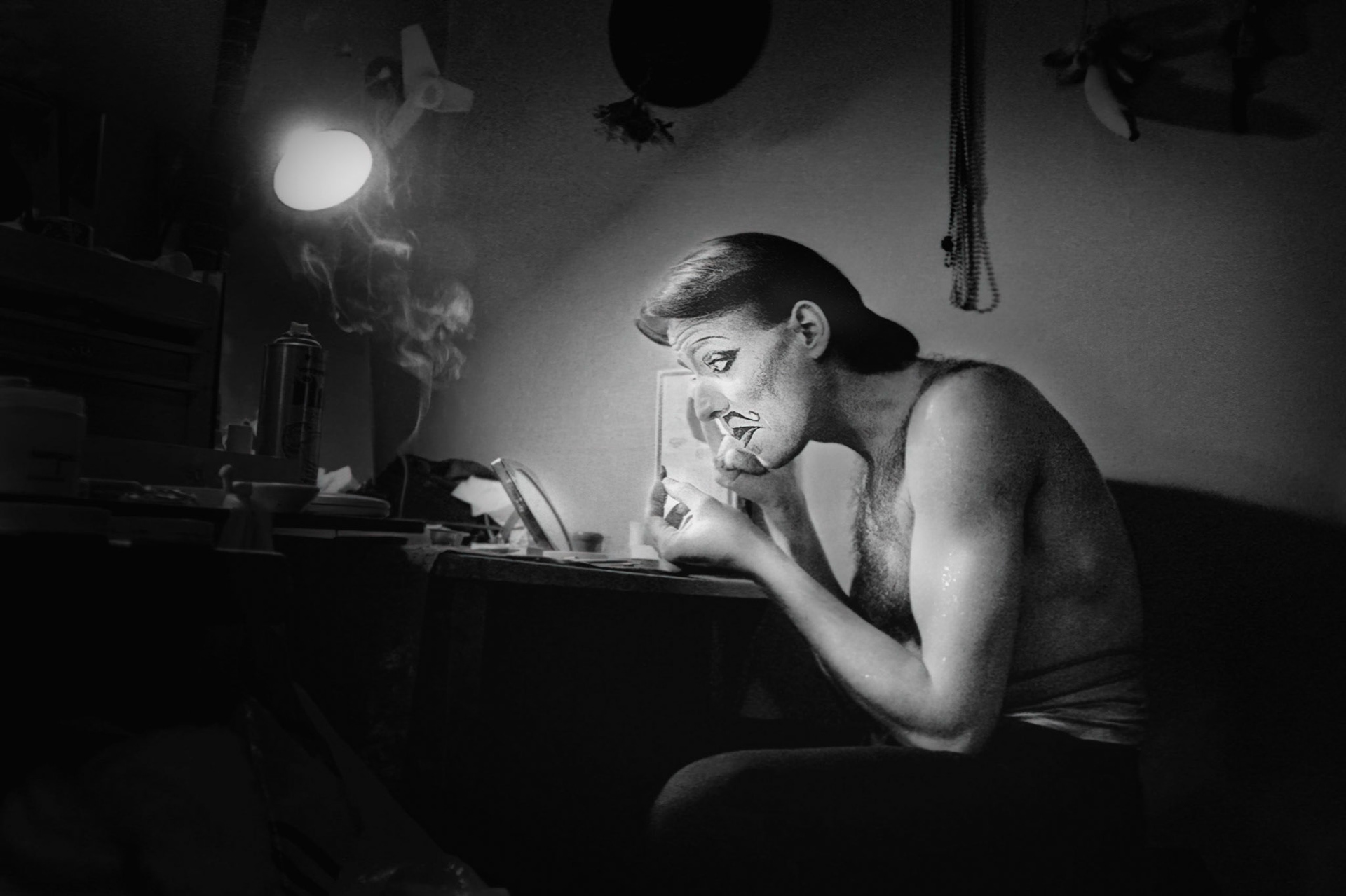 Backstage before the show begins