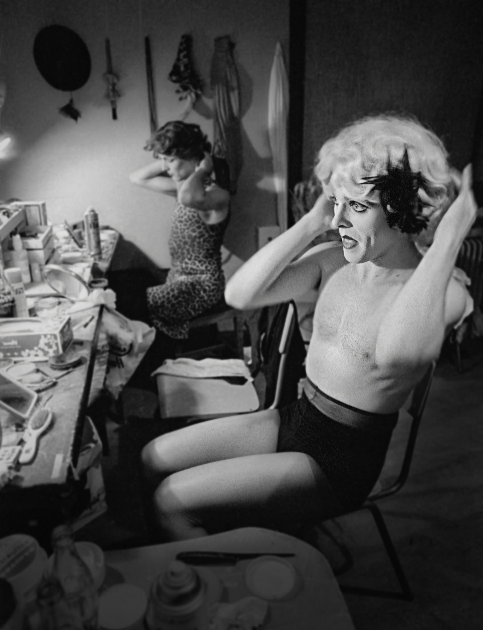 Backstage before the show begins