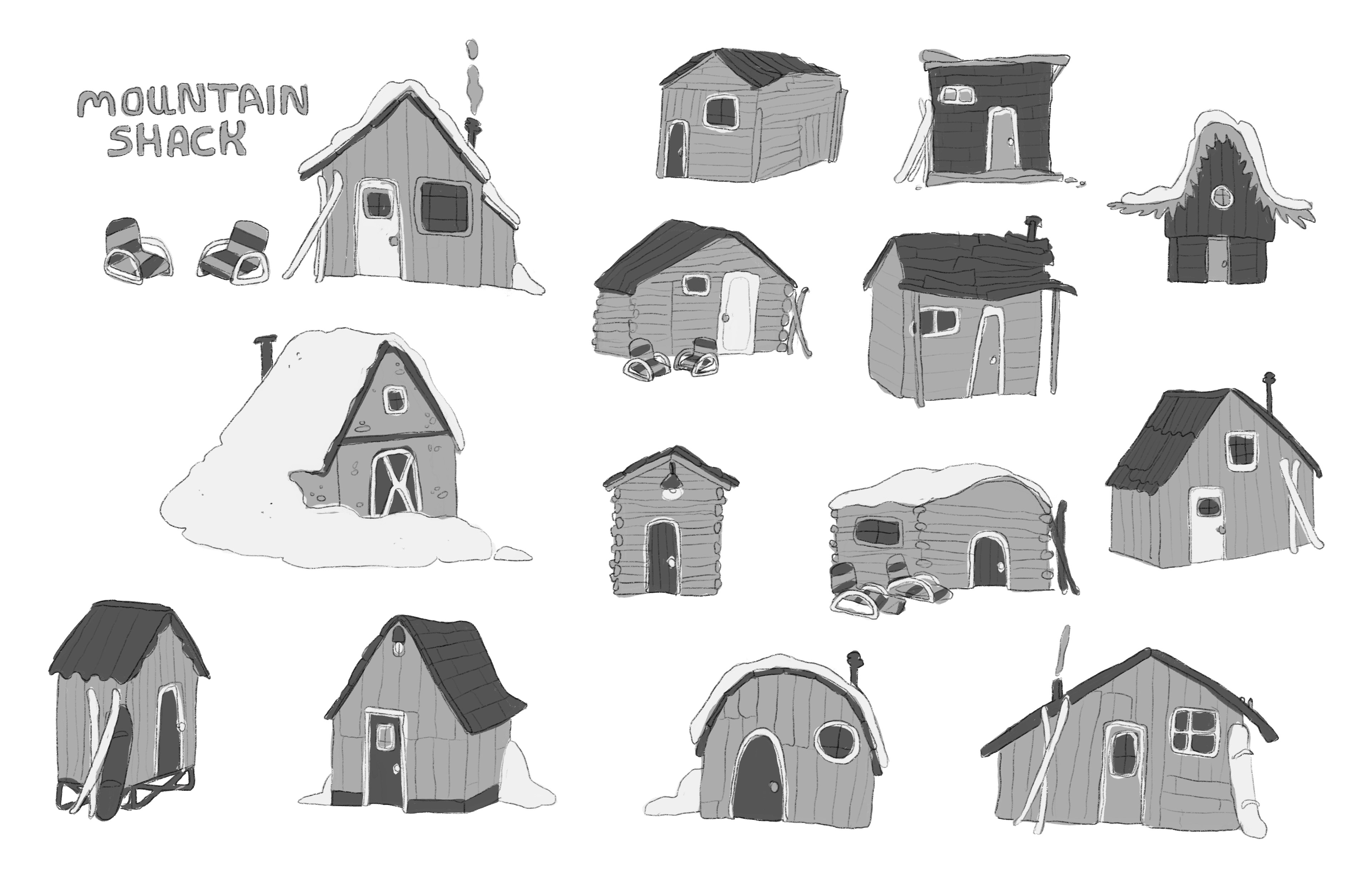 Prop Exploration: Mountain Shacks
