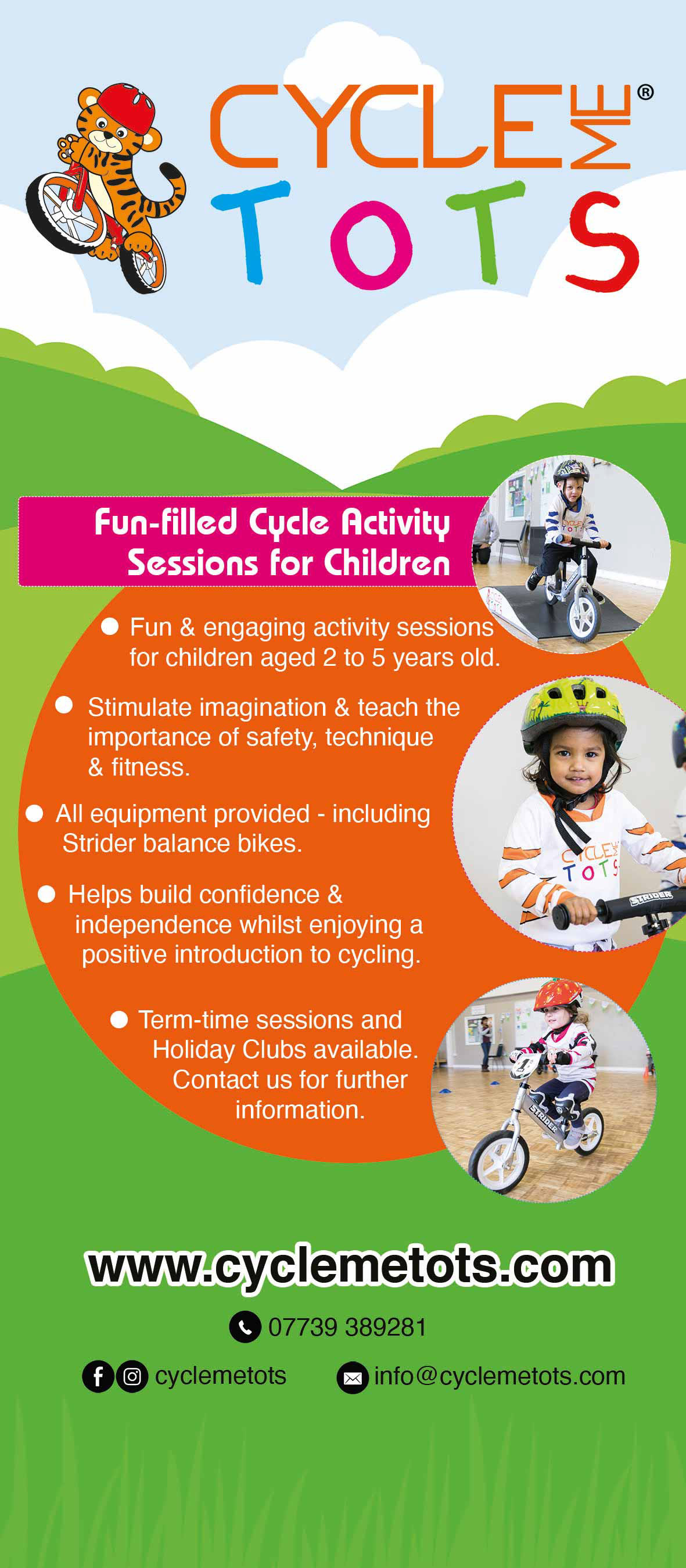 Children's activity roll up banner