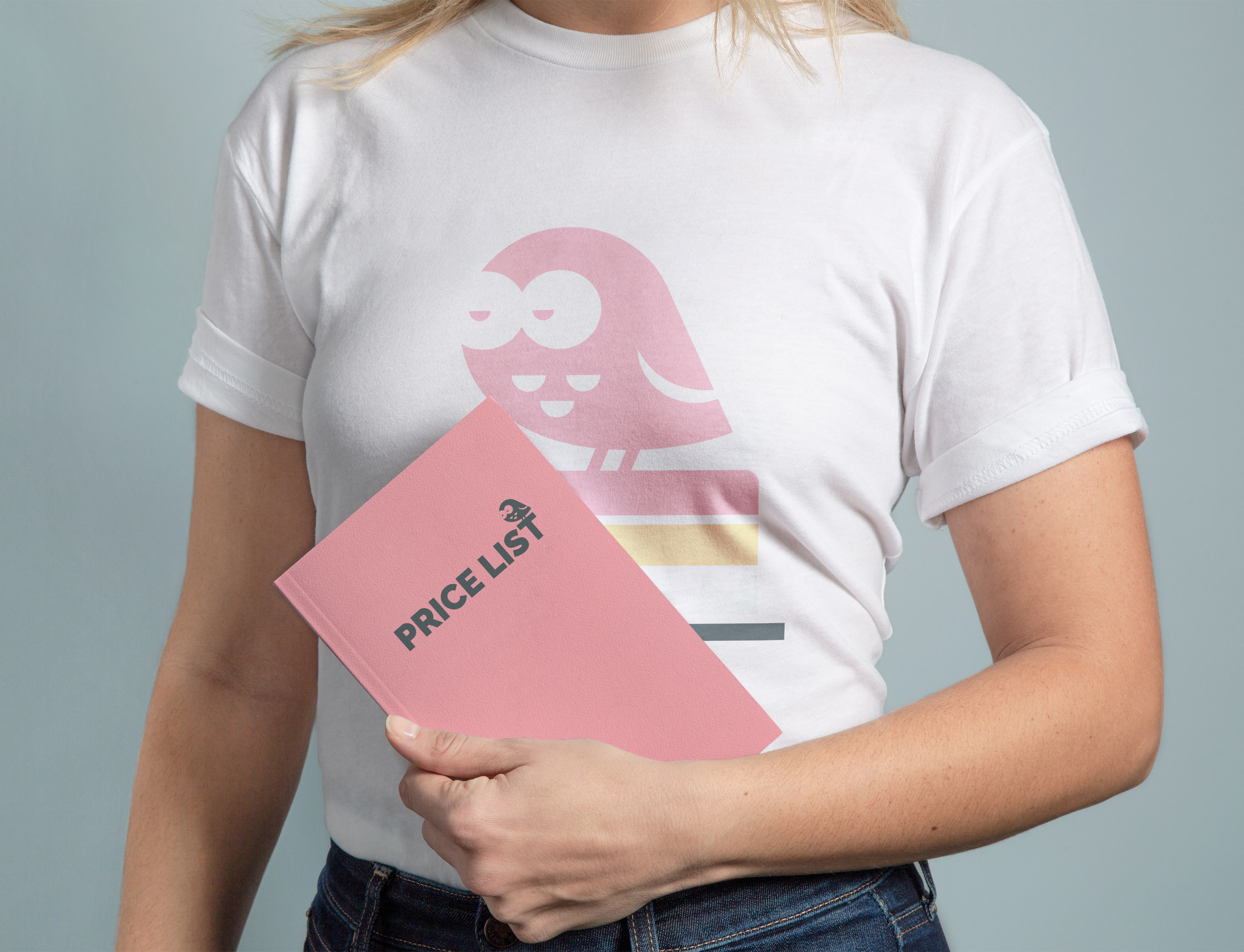 Price list cover and branded tshirt