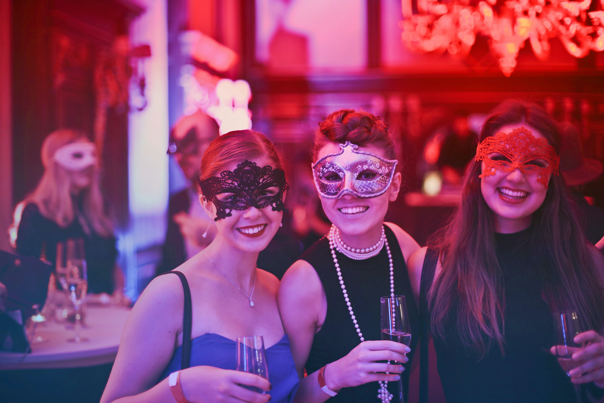 Event imagery three women with drinks