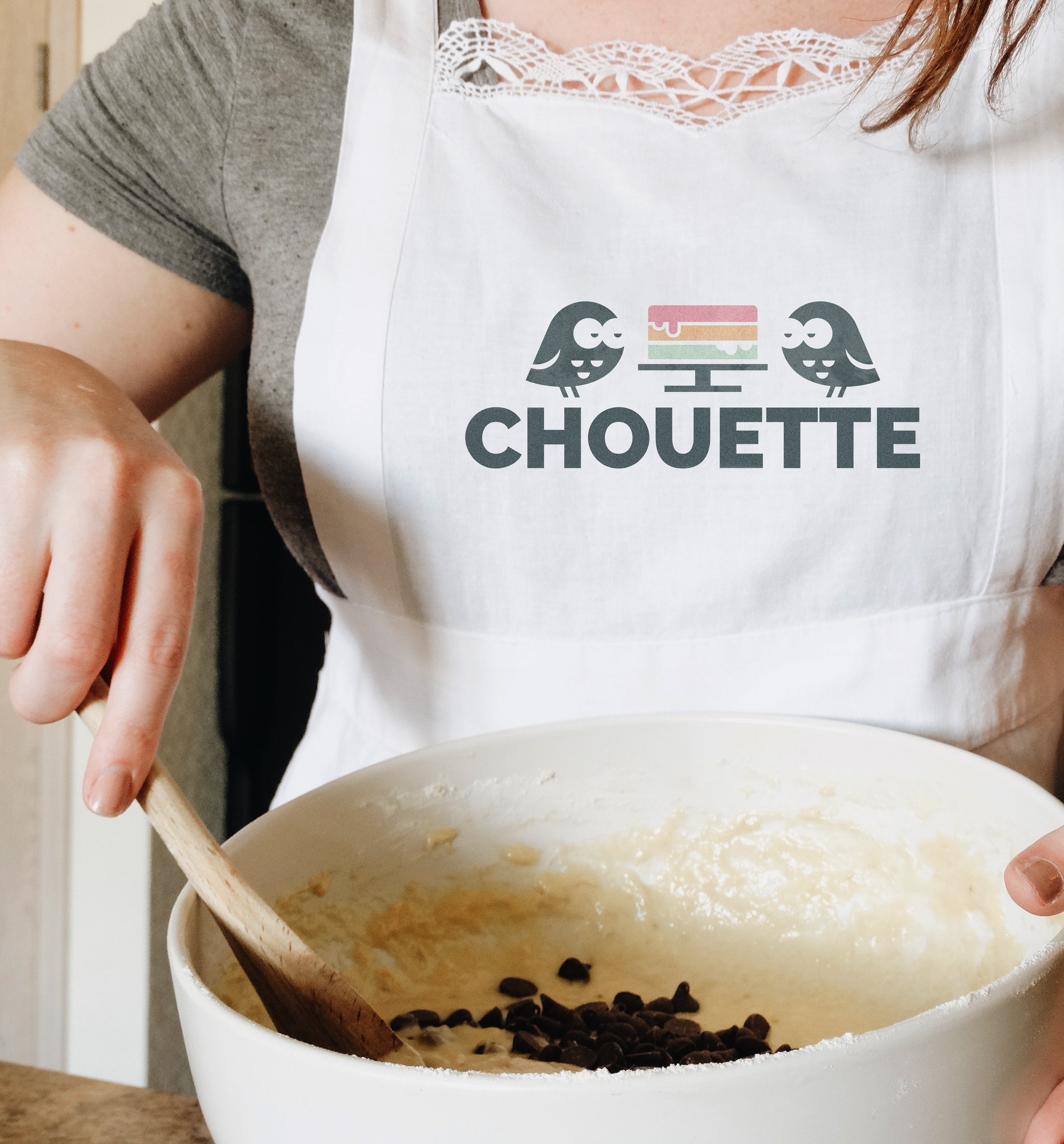 logo on apron