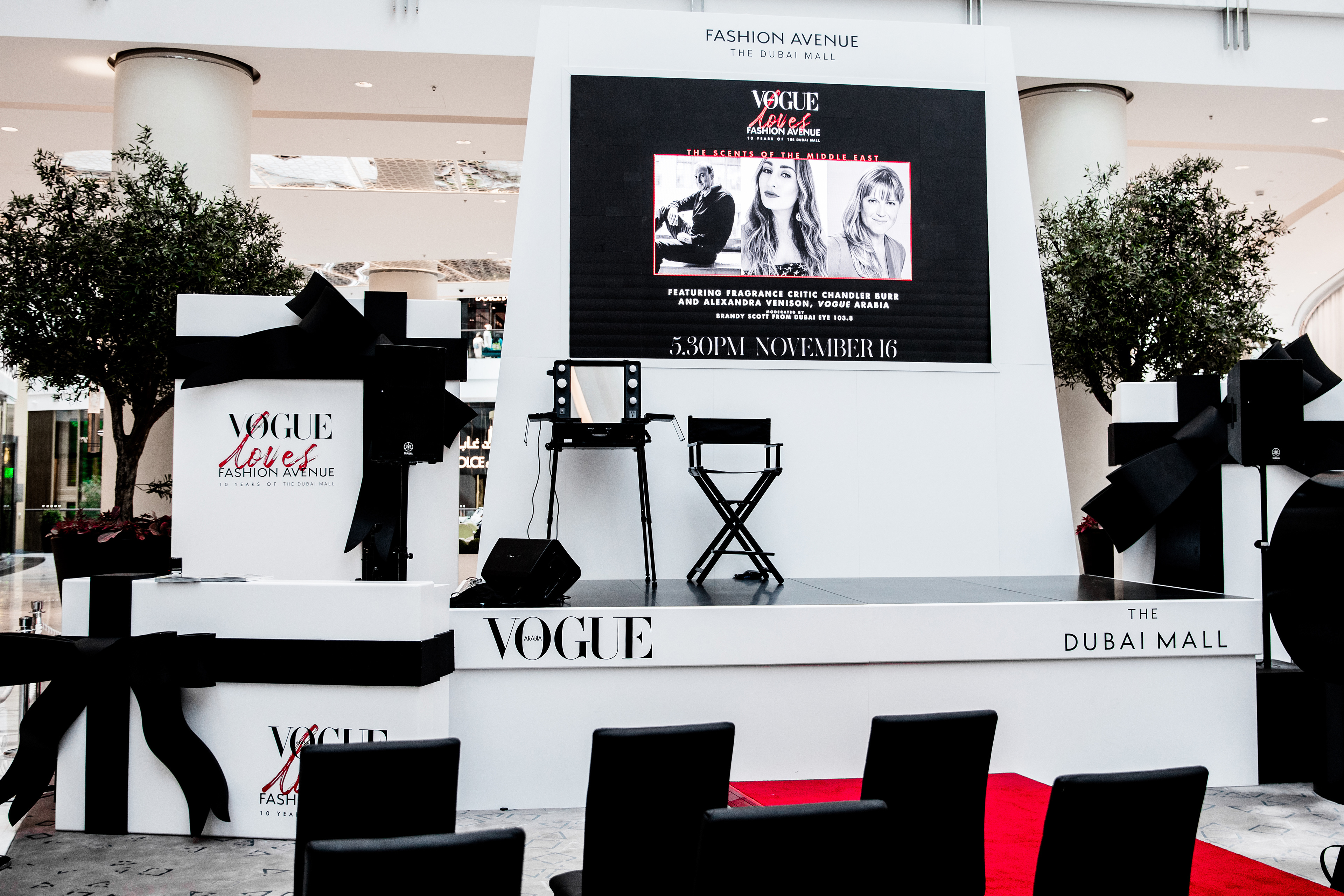 Holding screen for event talks held in The Dubai Mall