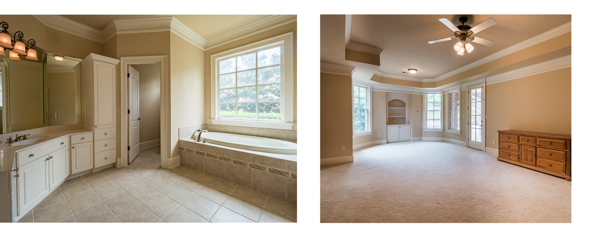 Second master suite in 110 Manor Lake Court near Alpharetta, GA.