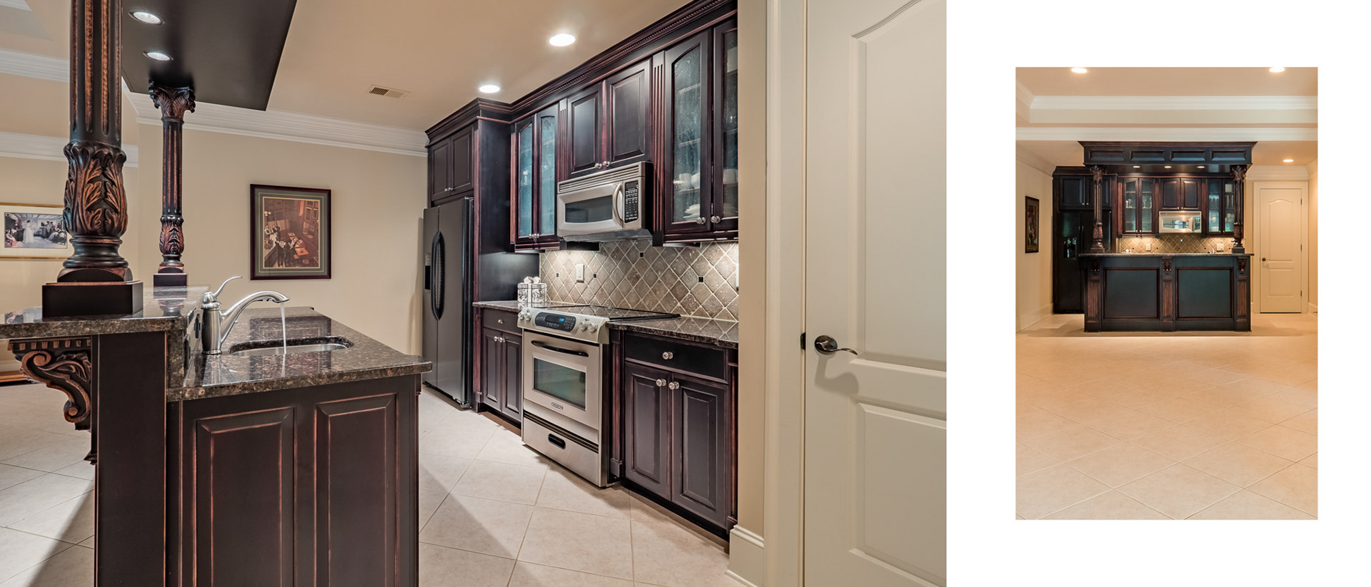 Terrace level kitchen in 110 Manor Lake Court.