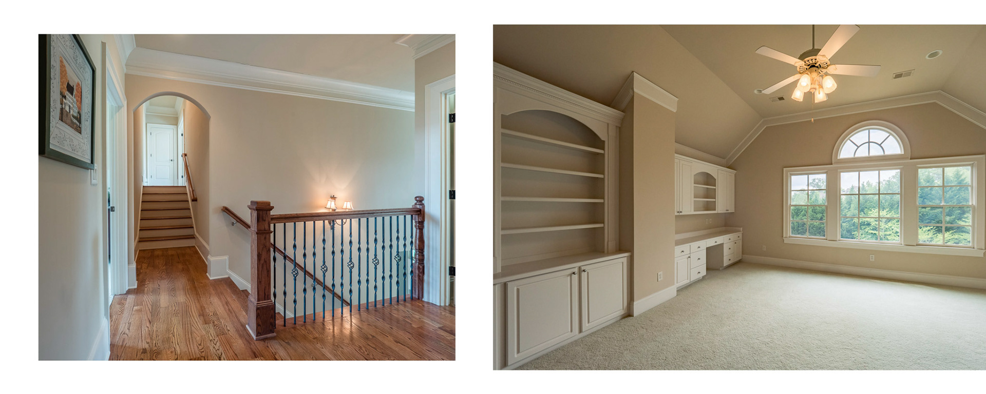 Spacious bedrooms upstairs in 110 Manor Lake Court in Milton, GA.