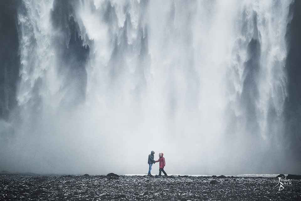 skogafoss iceland together