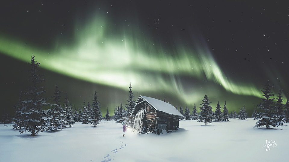 Taiga northernlights aurora