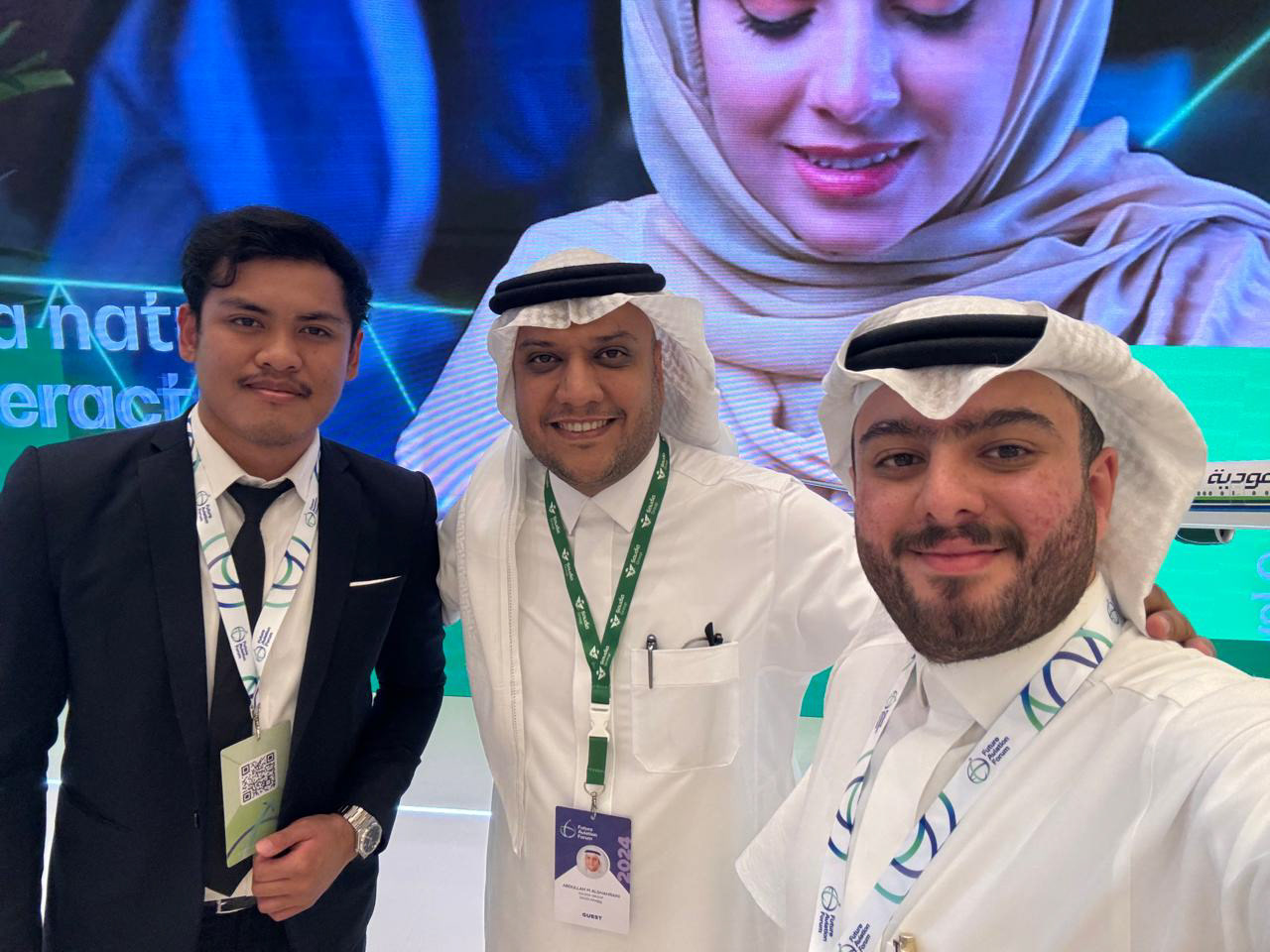 With Eng. Abdullah Alshahrani, GM Media & Public Affairs of Saudia Group, and Rakan Tarabzouni, CEO of Saudia Aviation, during Future Aviation Forum 2024 in Riyadh.