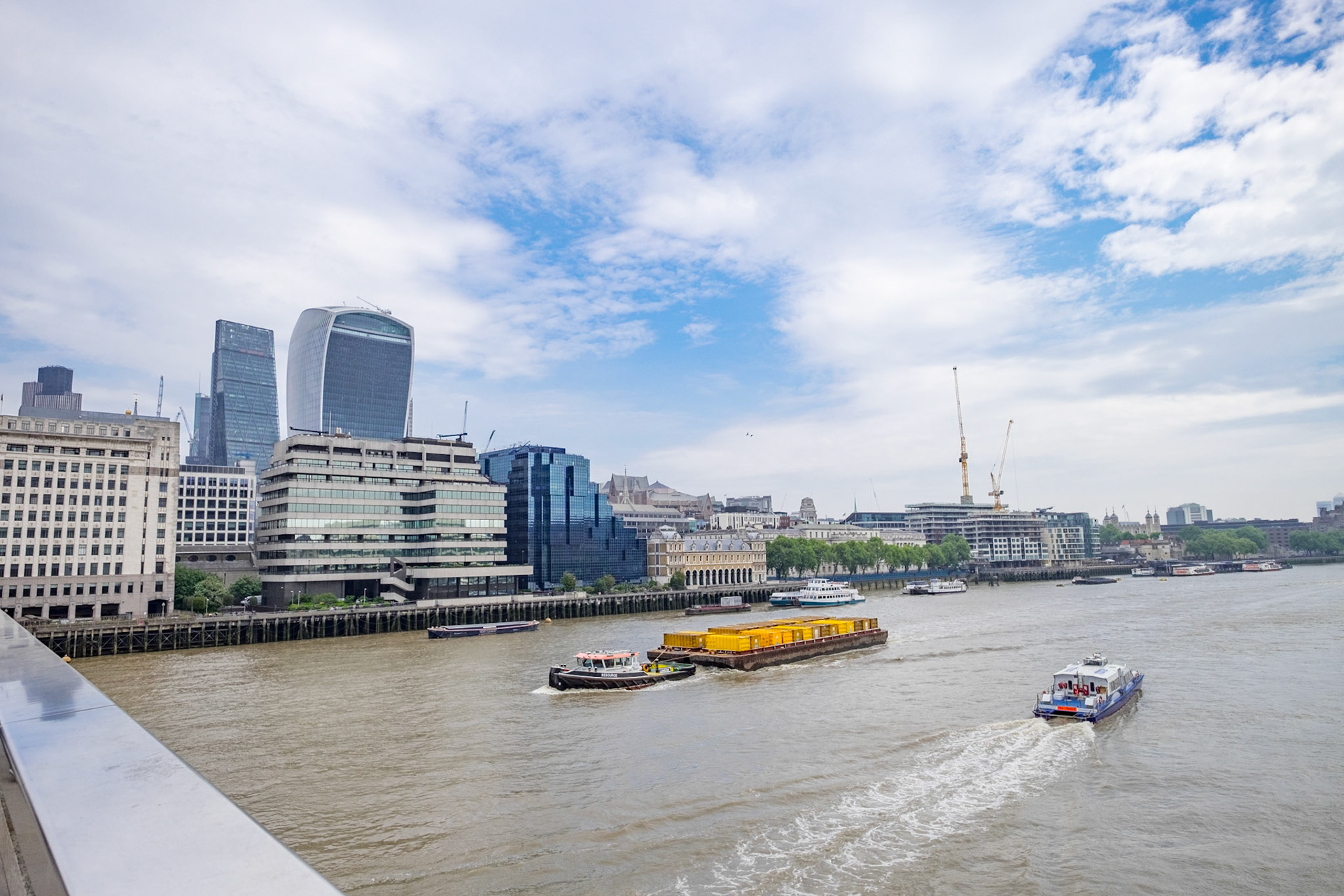 The Skygarden and the leadenhall building from london bridge