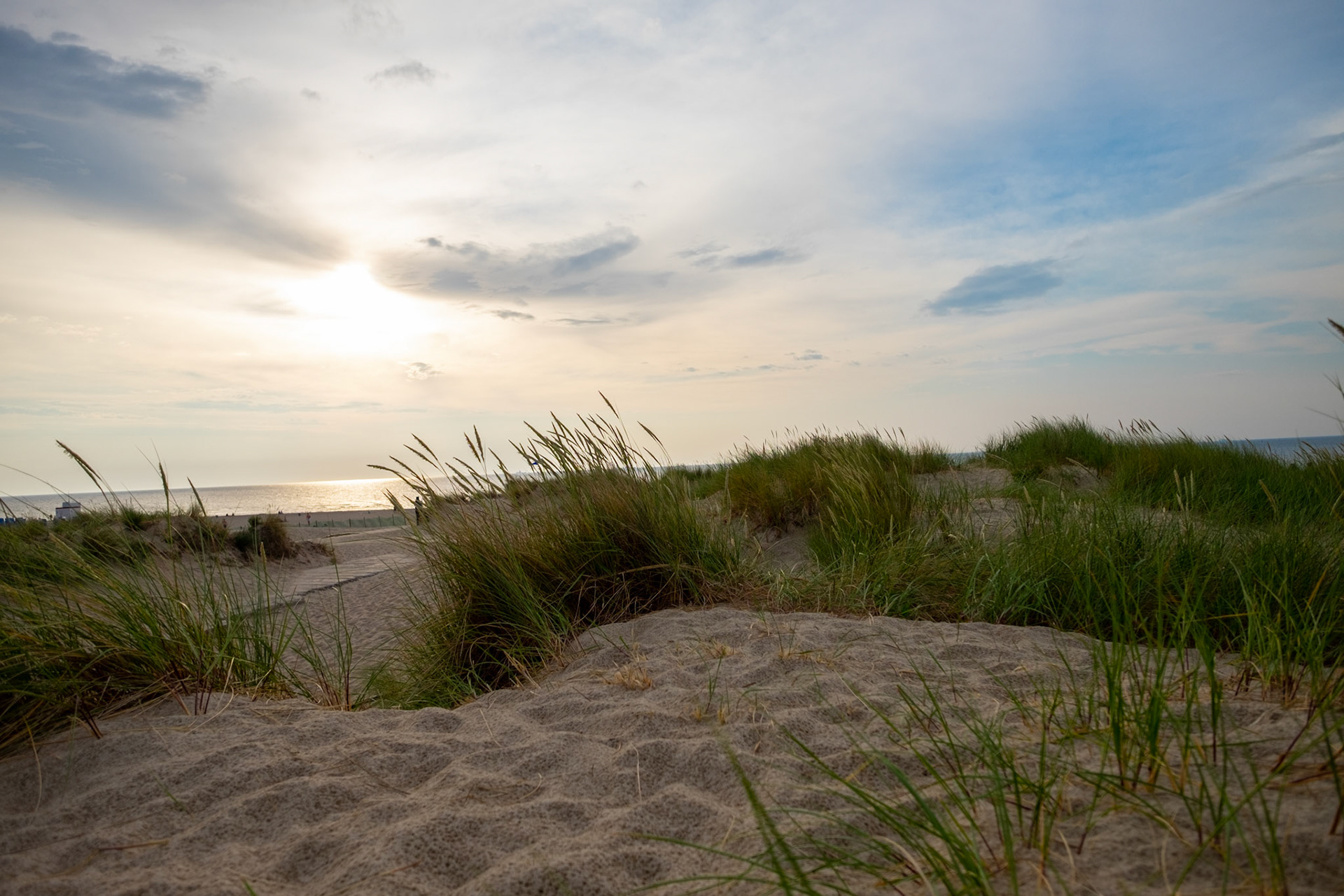 Photographie of a aunset at Ostsee.in Warnemünde
