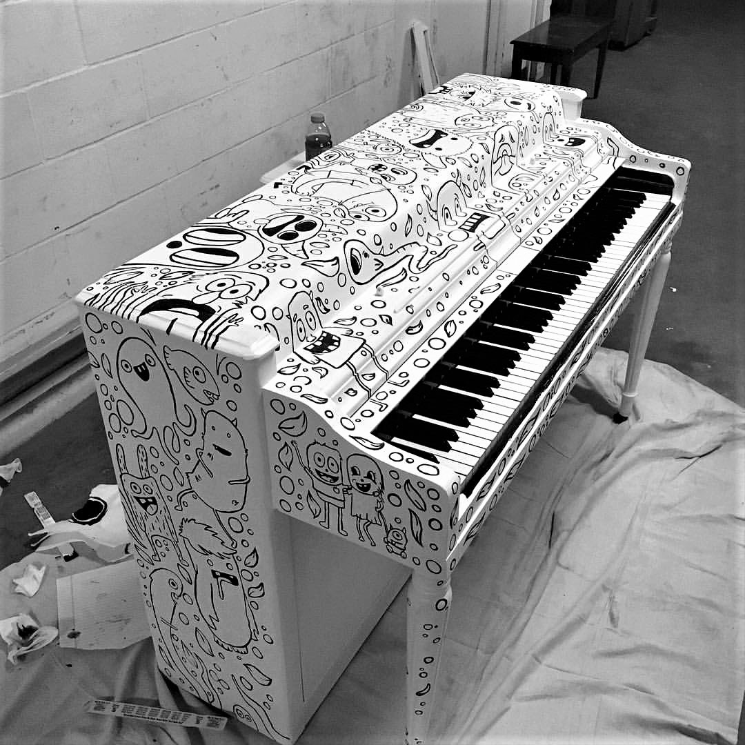 City Sounds Piano Painting