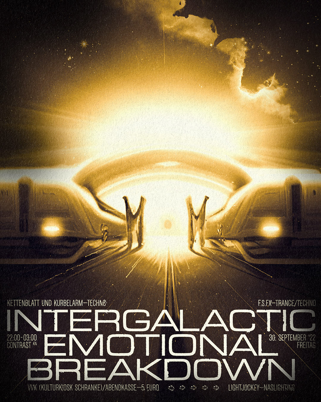 Poster design for techno party (Jugendkultur e.V. Contrast)