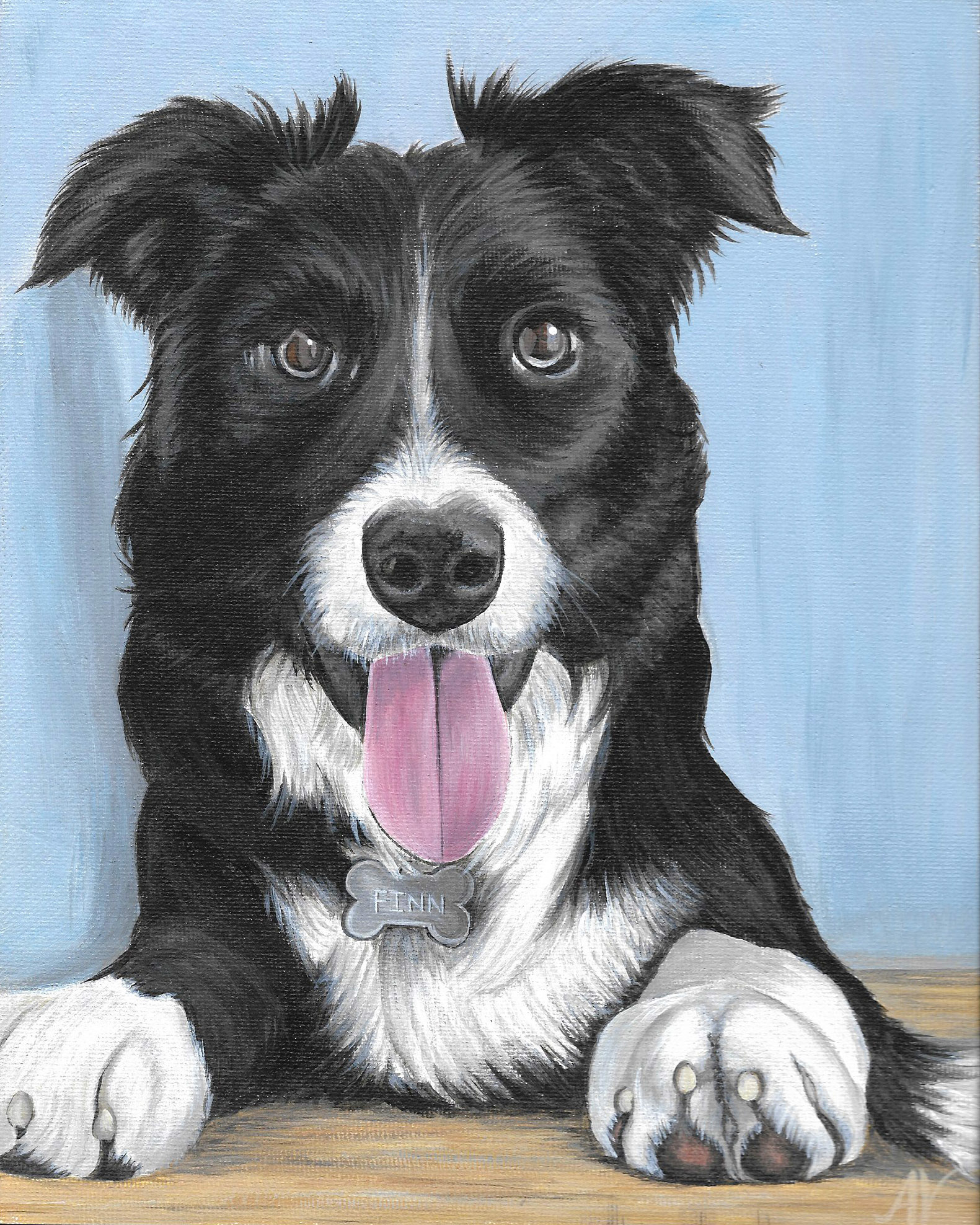 Finn - Acrylic on Canvas Panel - 8x10