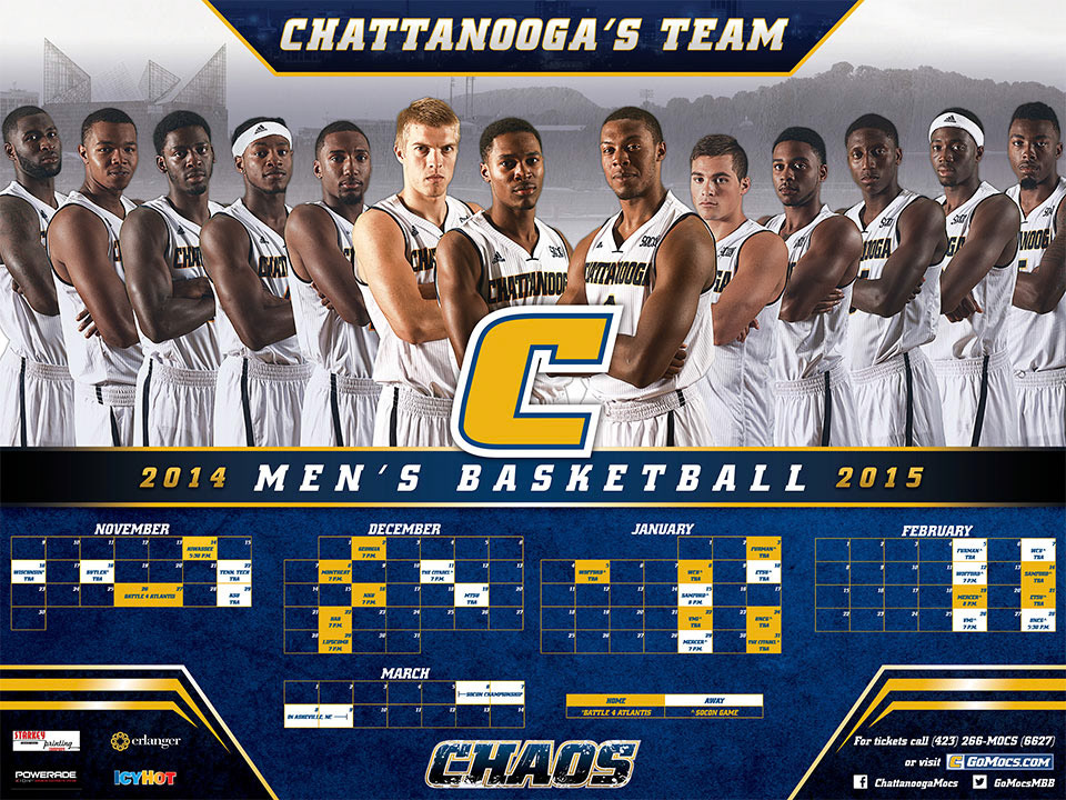 2014-15 UT-Chattanooga MBB Schedule Poster