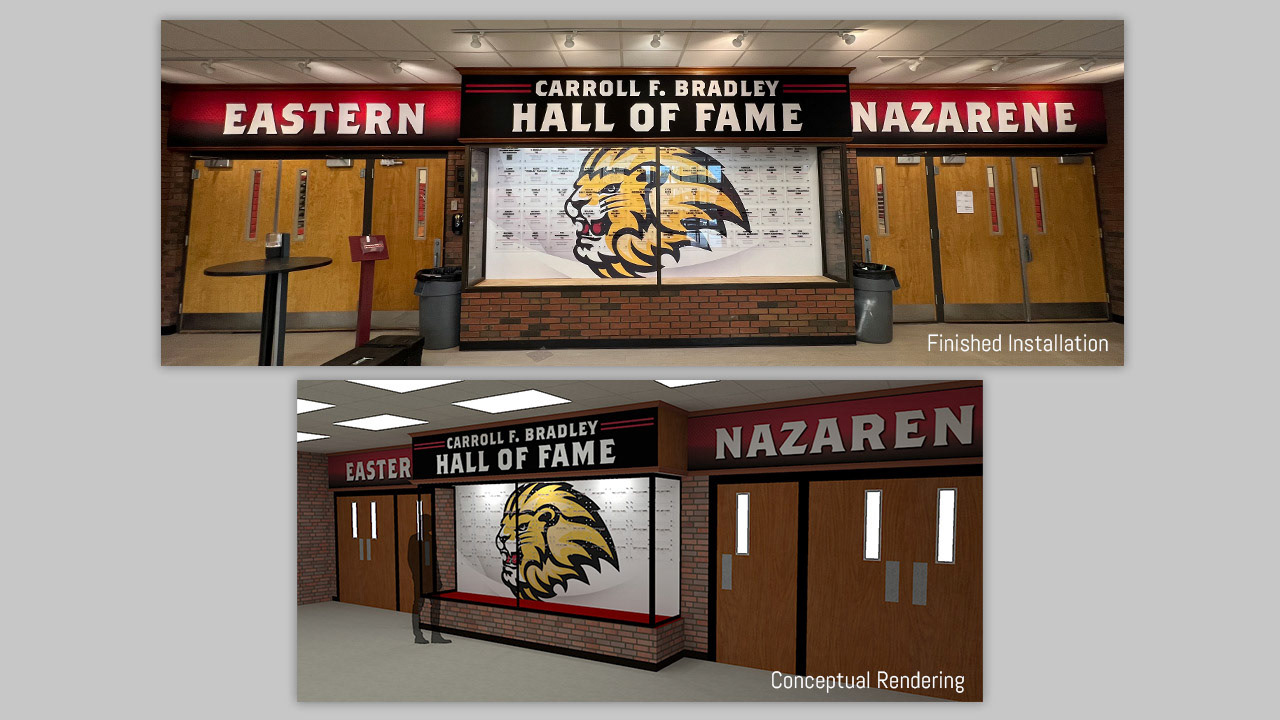 Eastern Nazarene Hall of Fame Display (AMI Graphics)