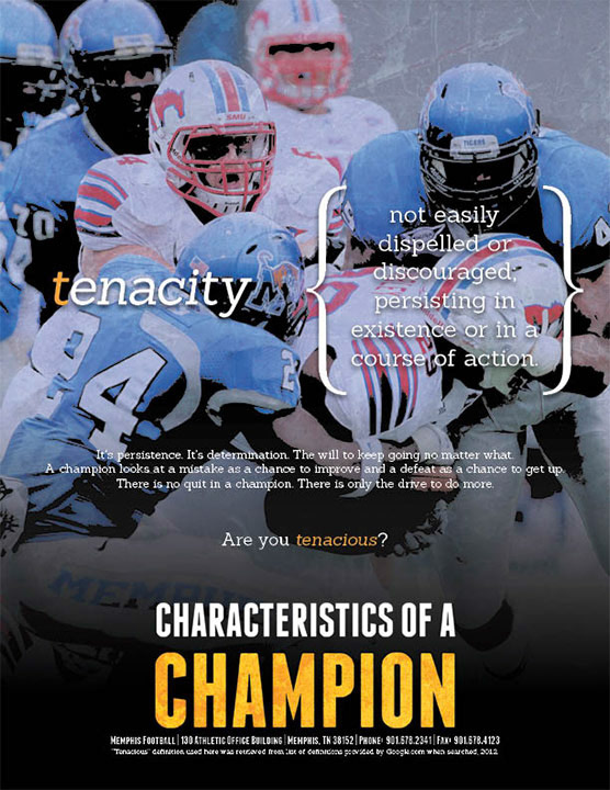 Memphis Tigers "Characteristics of a Champion"