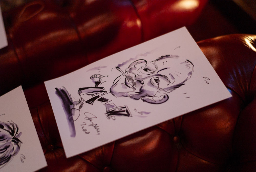 Caricaturist at work