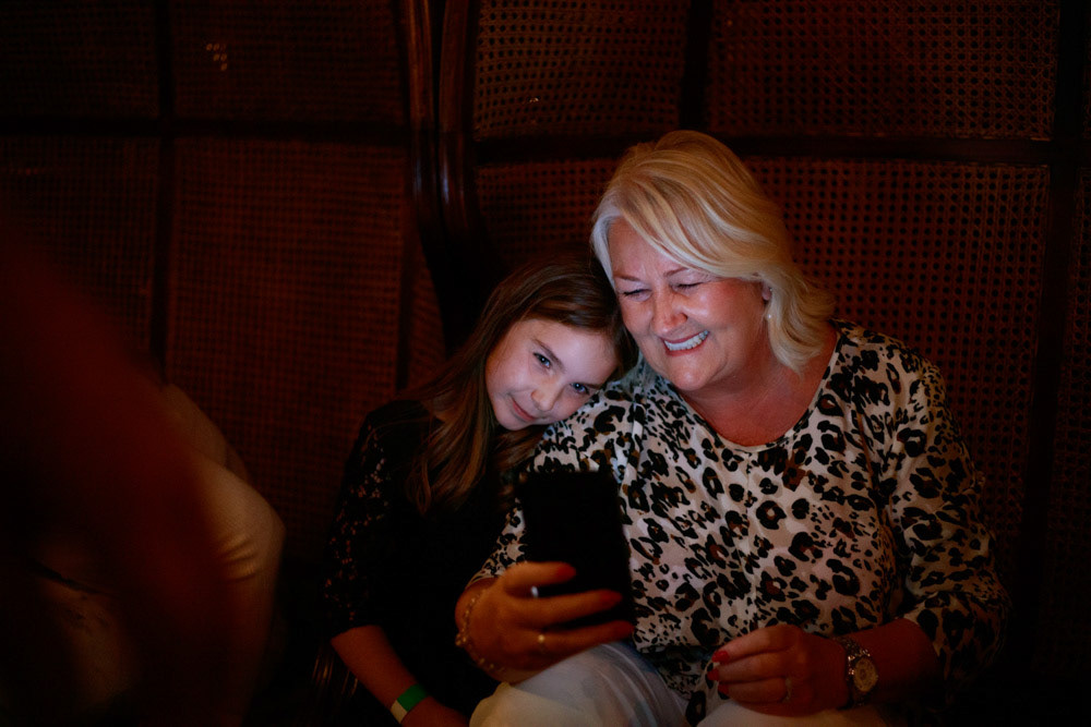 A second sweet selfie shared between guests