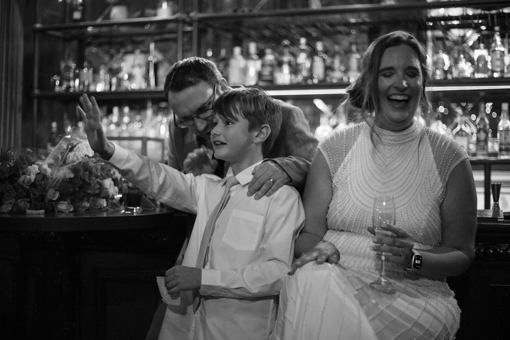 Guests enjoying a fun moment during speeches