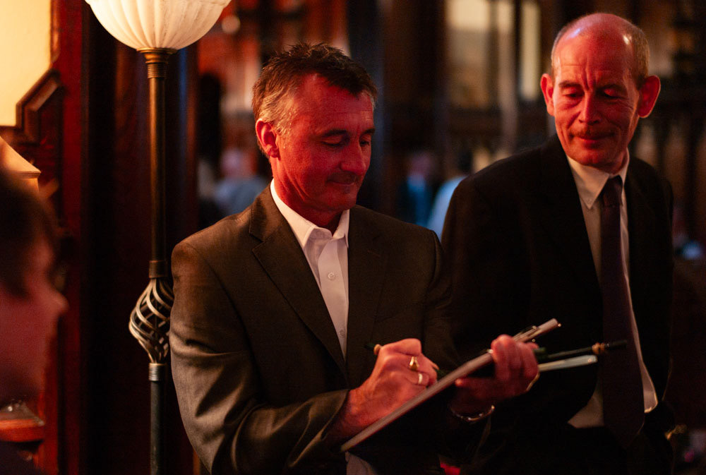 Caricaturist during the evening reception
