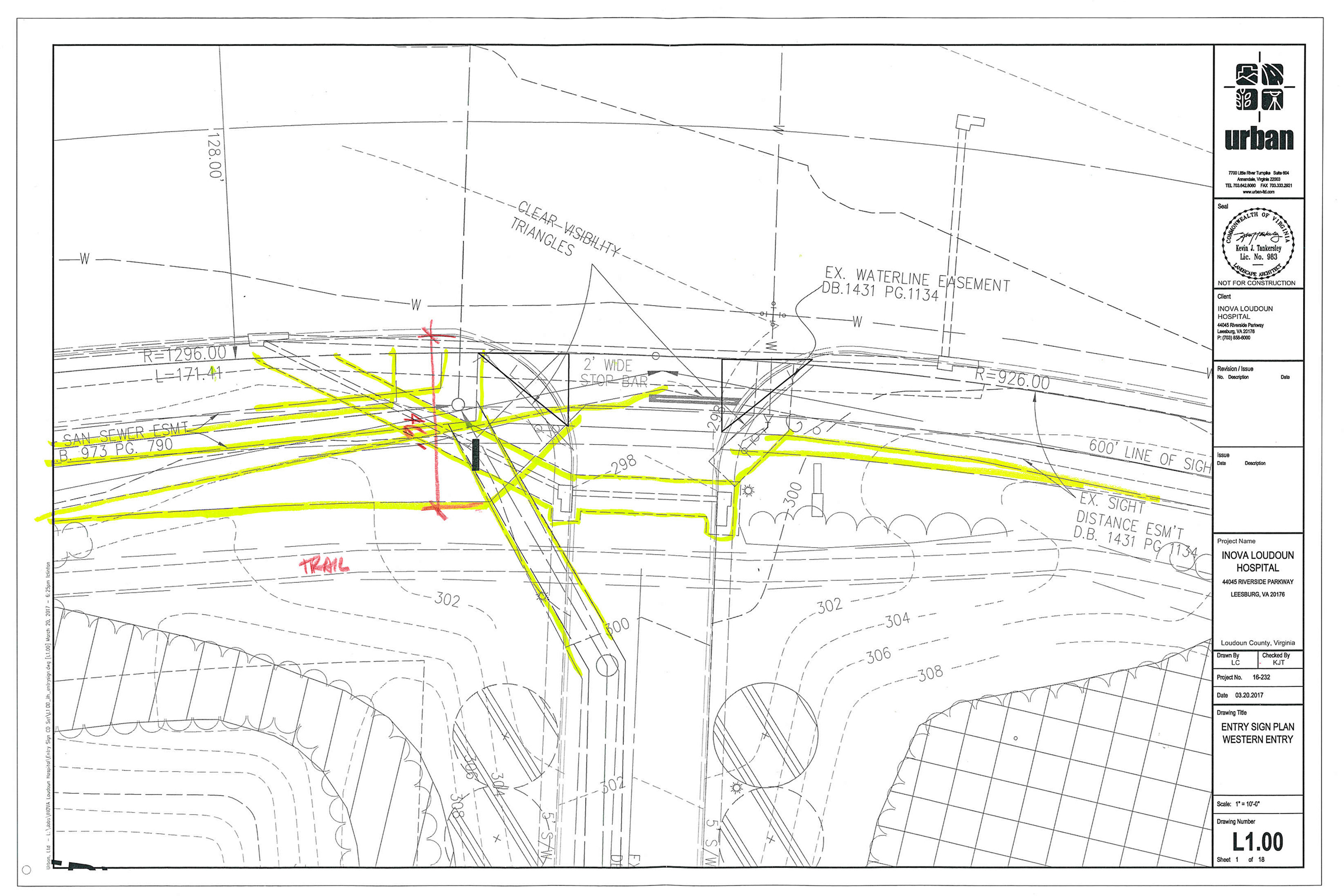 entry sign plan western entrance