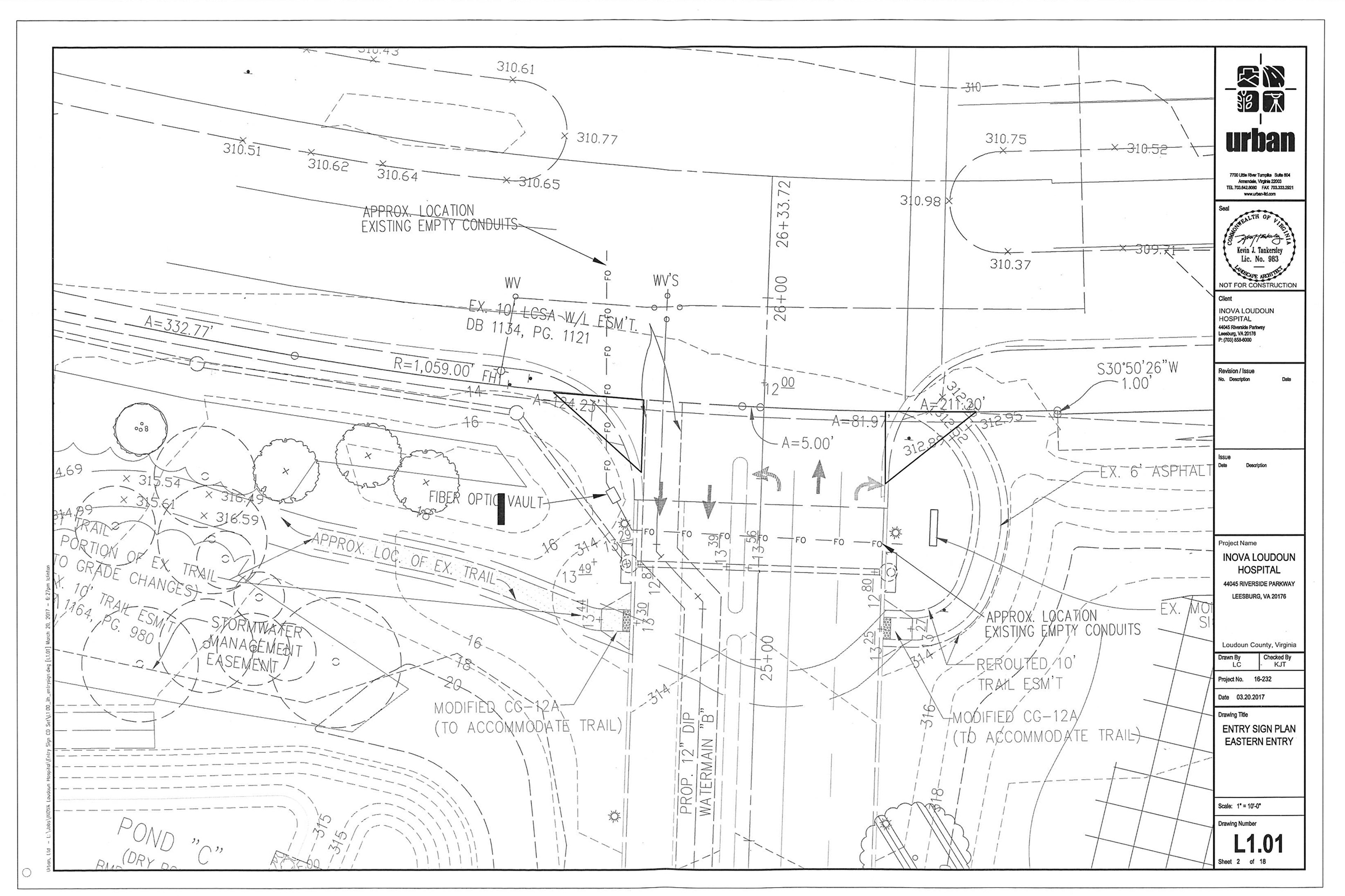 entry sign plan eastern entrance