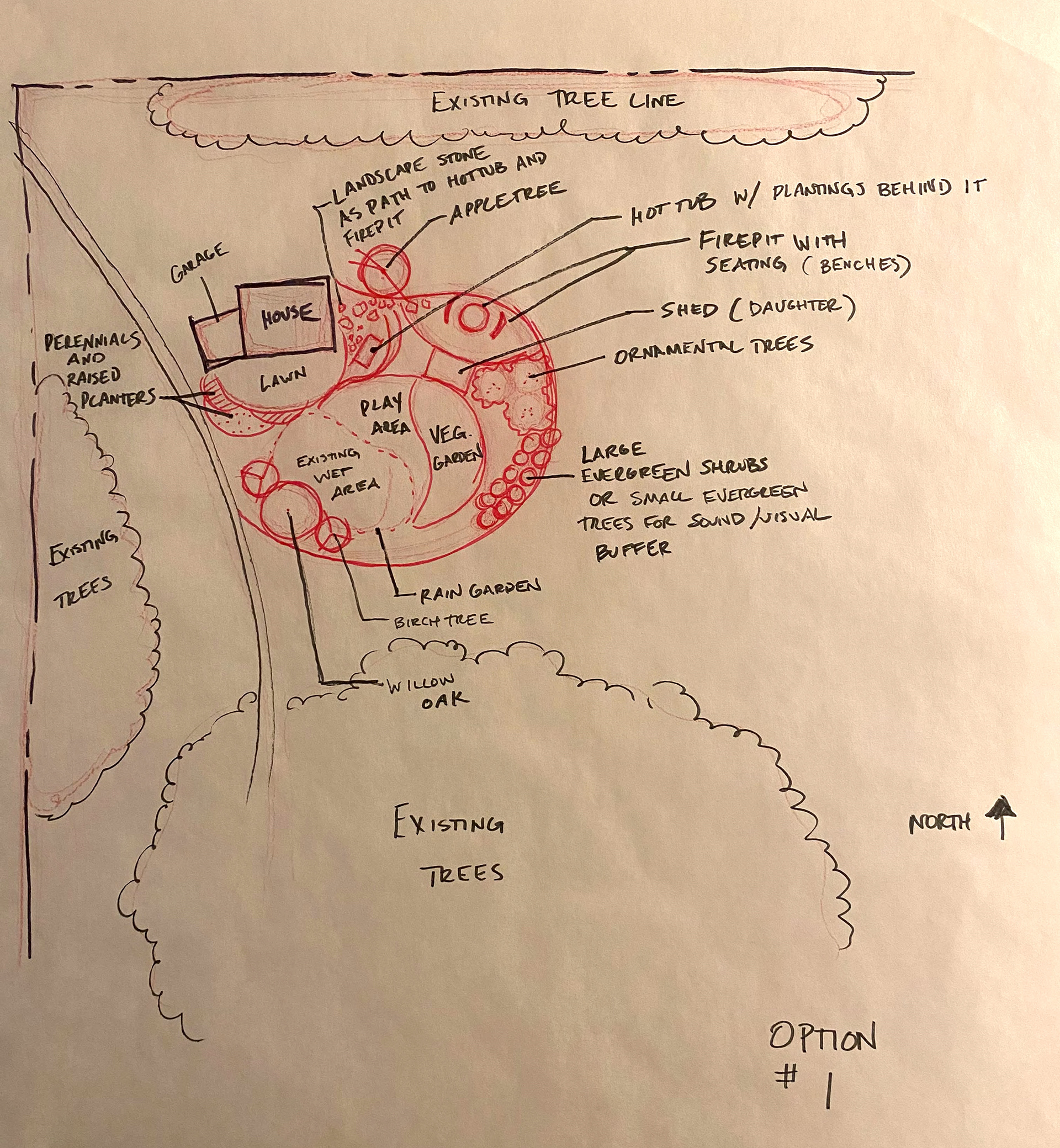 site sketch design - option 1