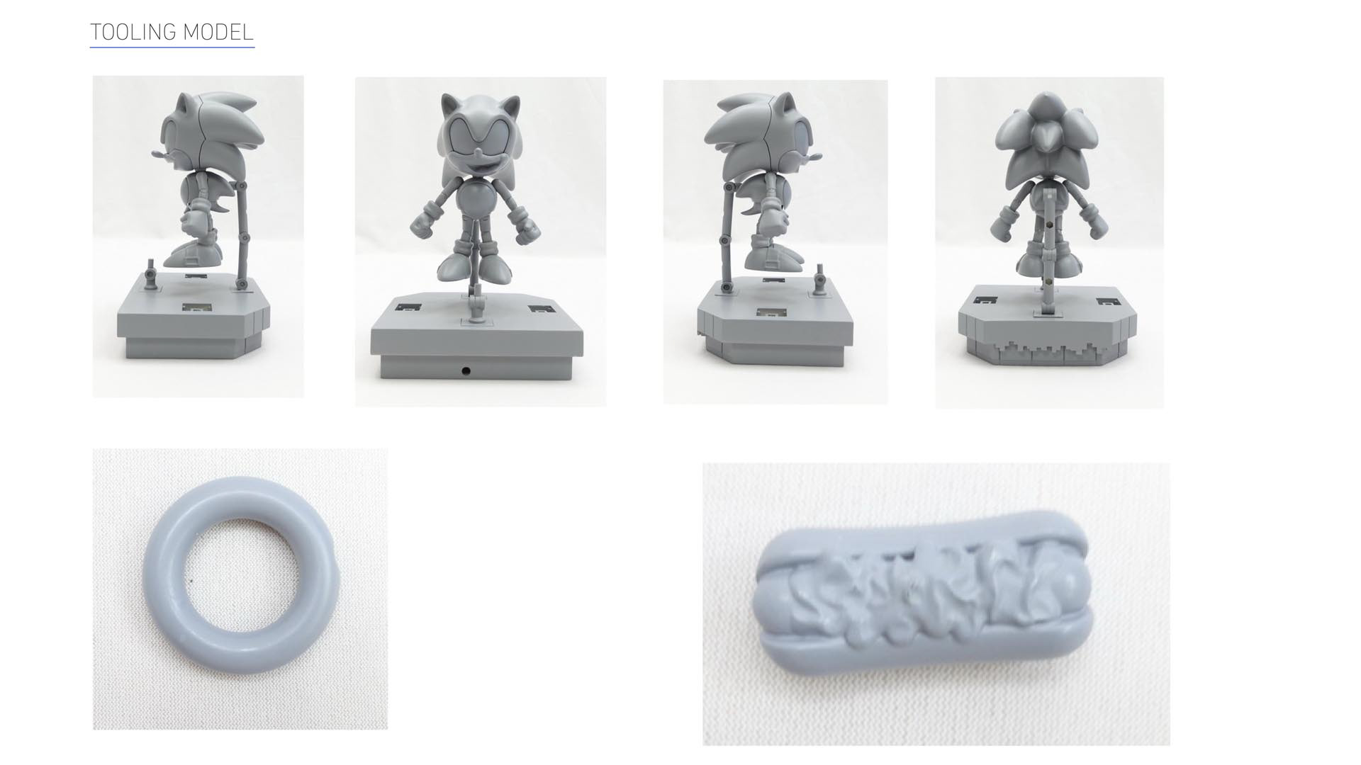 TOMY SEGA Sonic Classic 1991 Ultimate Figure featuring tool model in gray for SEGA approval